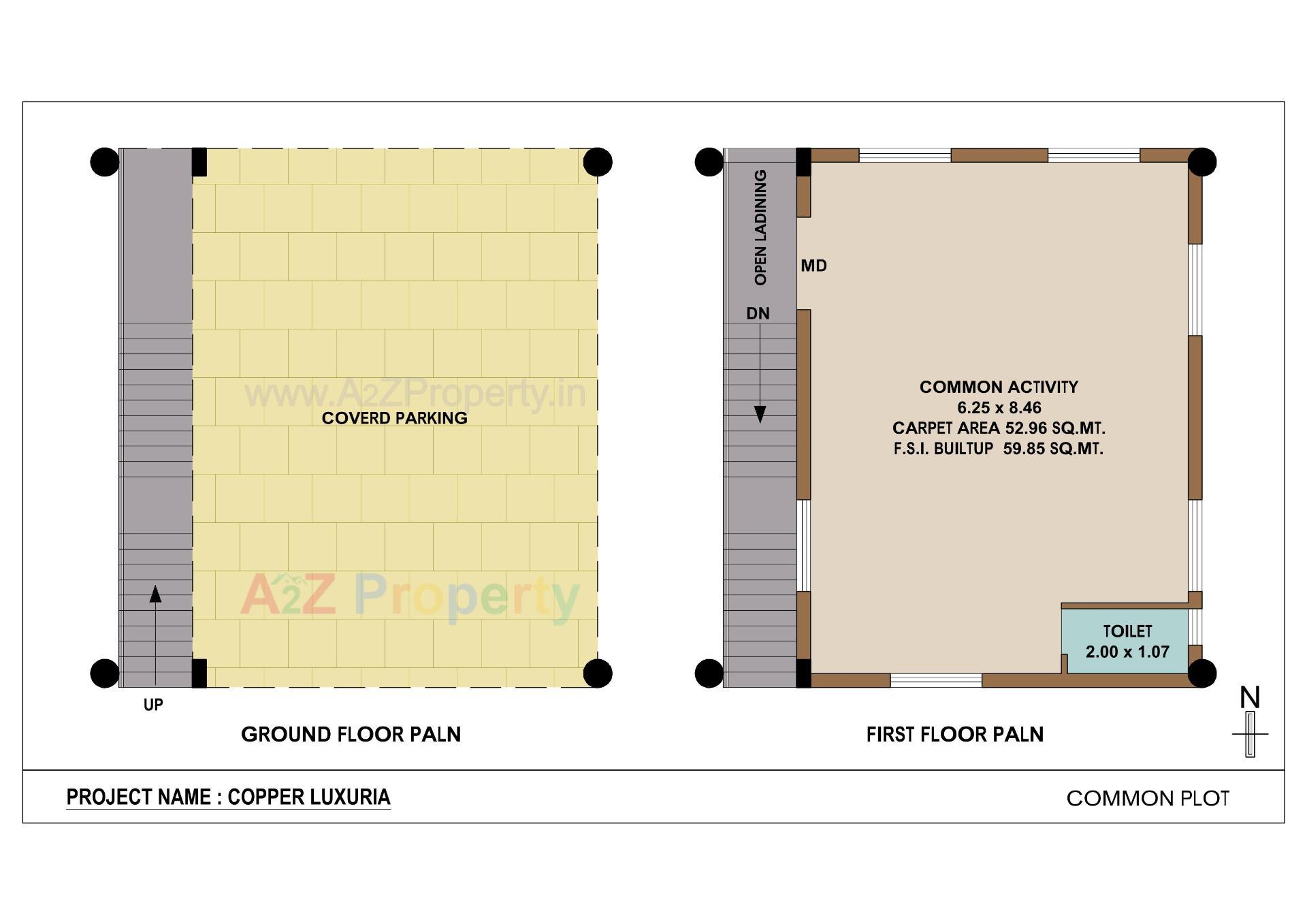 Layout of real estate project Copper Luxuria located at Mavdi, Rajkot, Gujarat