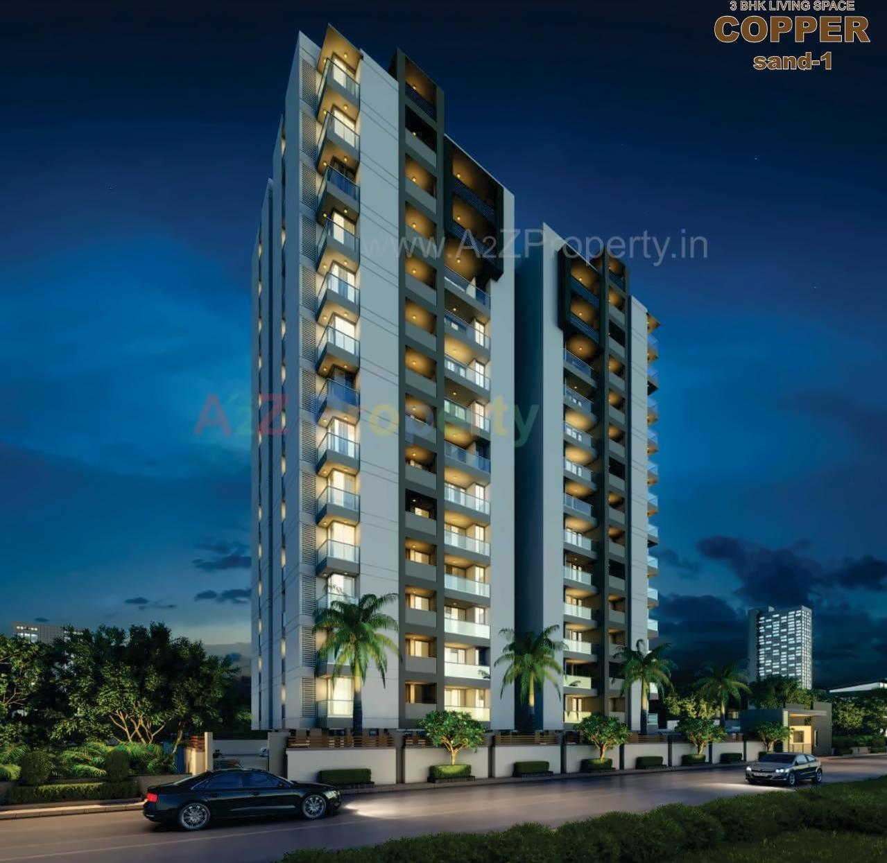 3D Elevation of real estate project Copper Sand (unit B) located at Mavdi, Rajkot, Gujarat