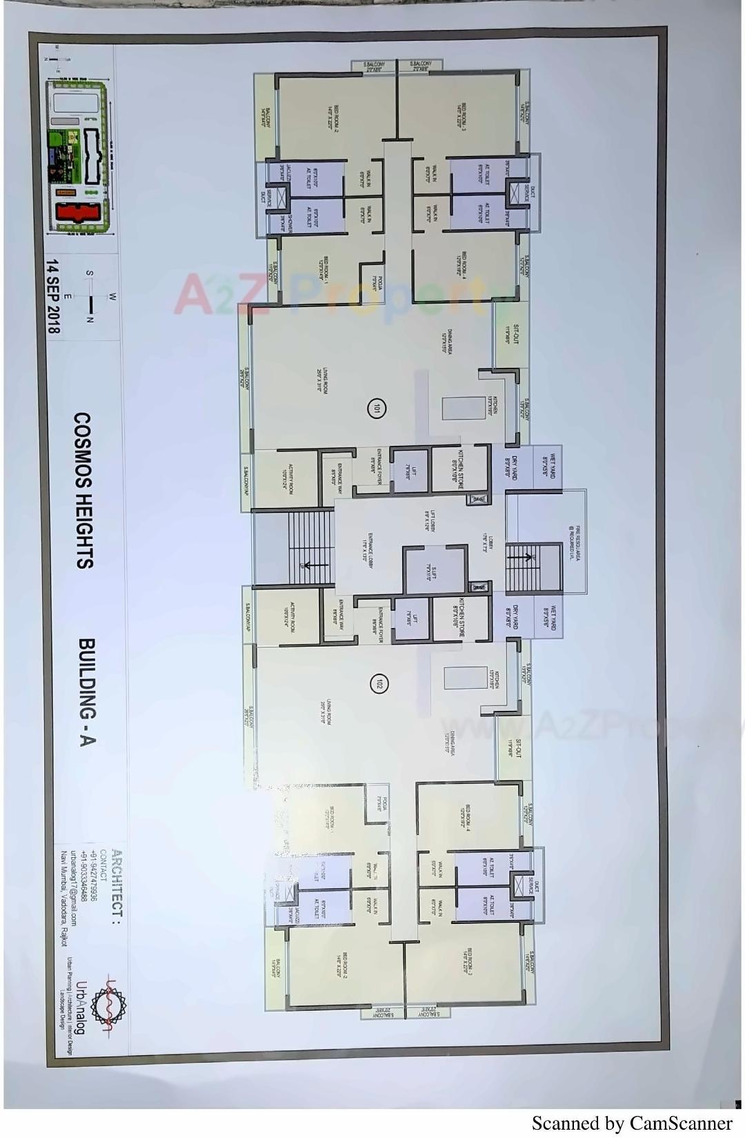 Layout of real estate project Cosmos Heights located at Mavdi, Rajkot, Gujarat
