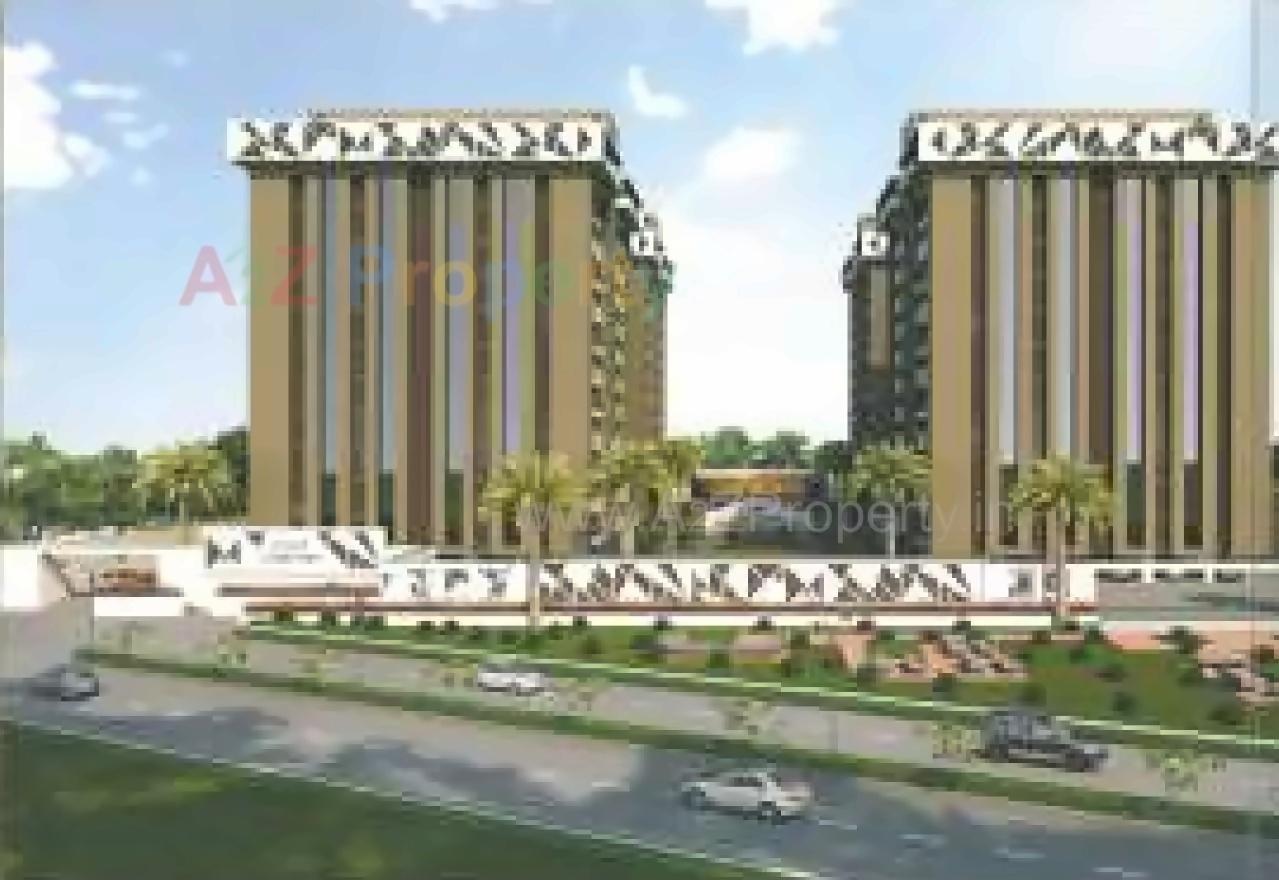 3D Elevation of real estate project Cozy Courtyard located at Mota-mava, Rajkot, Gujarat