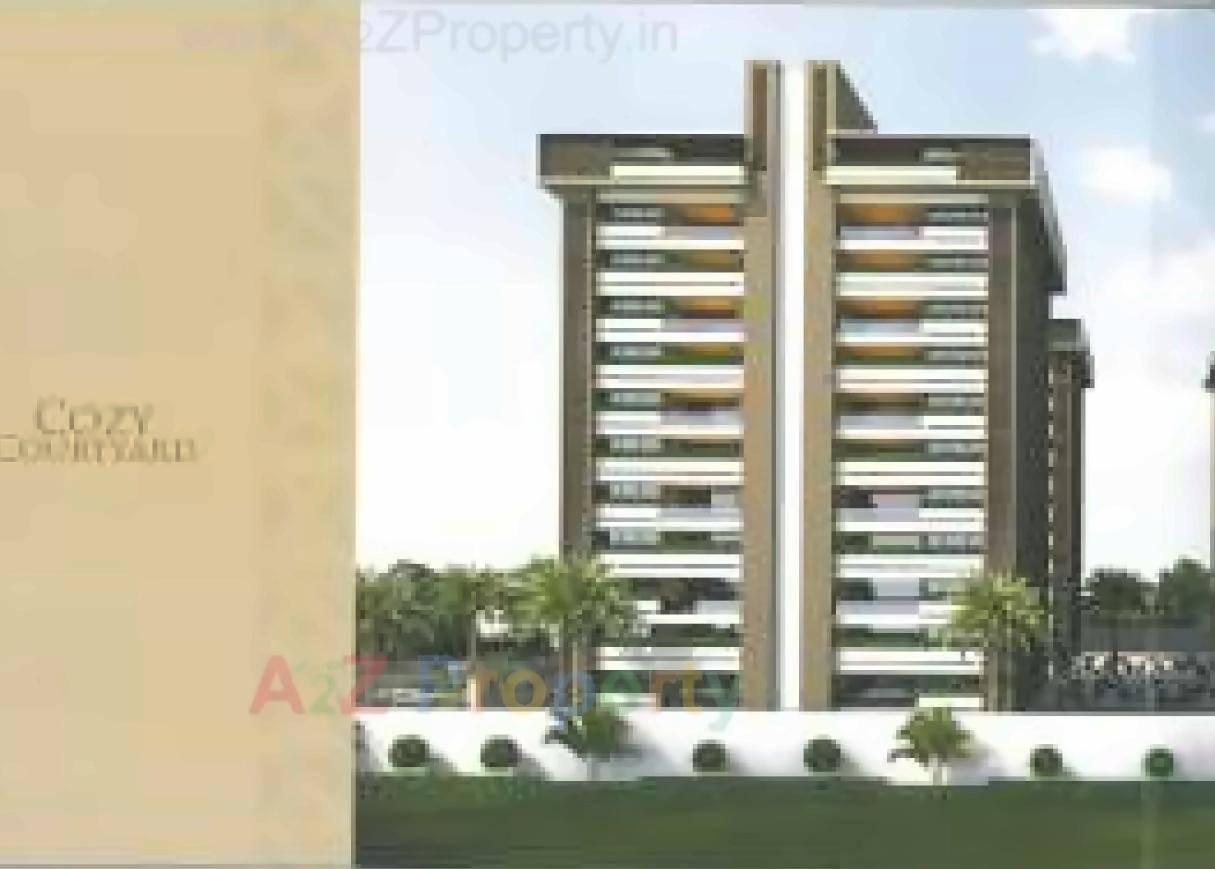 3D Elevation of real estate project Cozy Courtyard located at Mota-mava, Rajkot, Gujarat