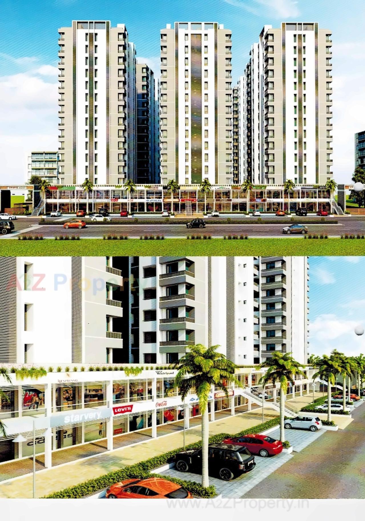 3D Elevation of real estate project Crystal Heaven located at Mavdi, Rajkot, Gujarat
