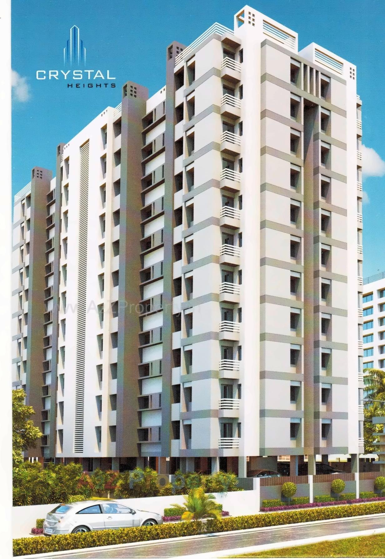 3D Elevation of real estate project Crystal Heights located at Mavdi, Rajkot, Gujarat