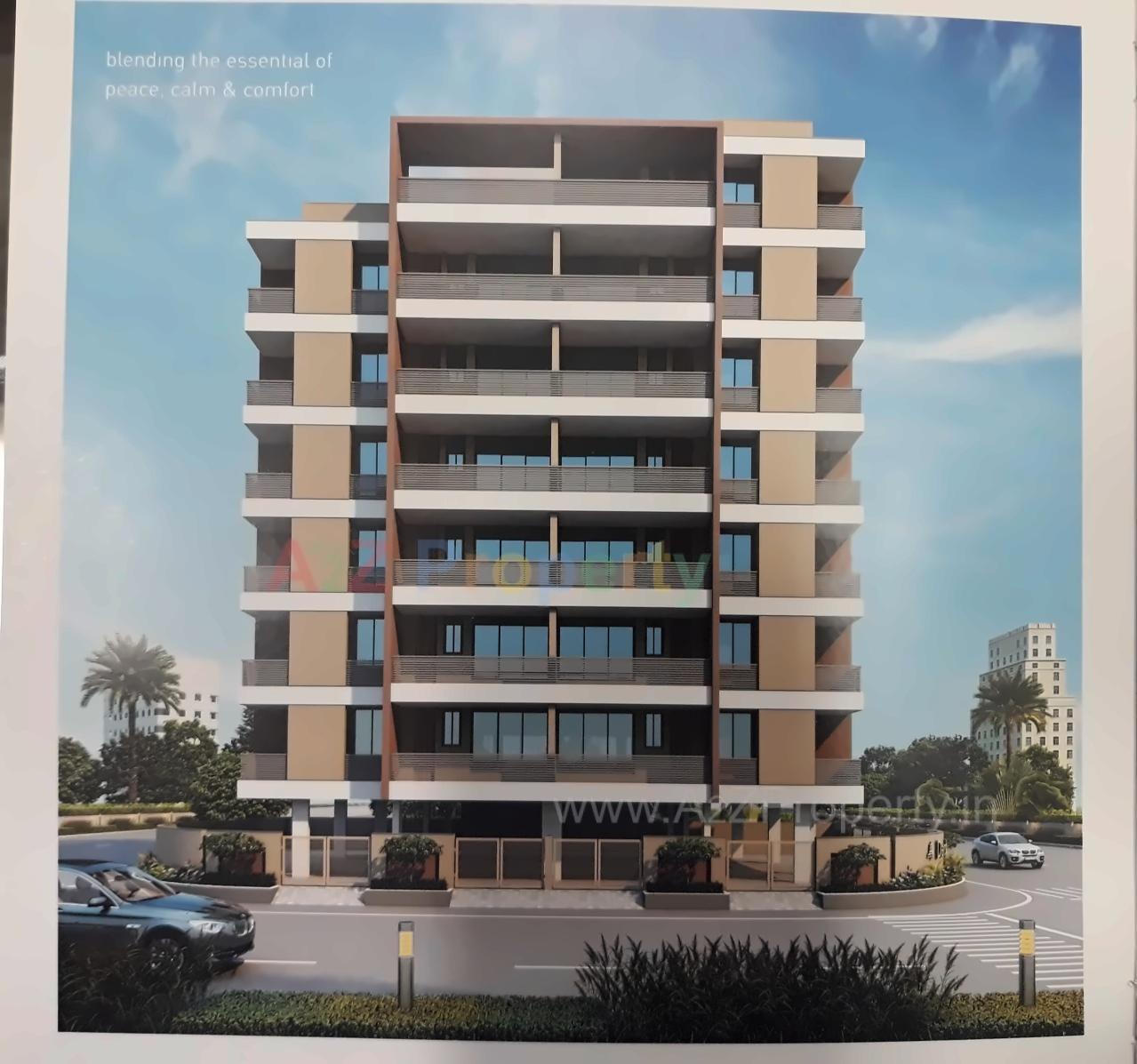 3D Elevation of real estate project Darshan Heights located at Raiya, Rajkot, Gujarat