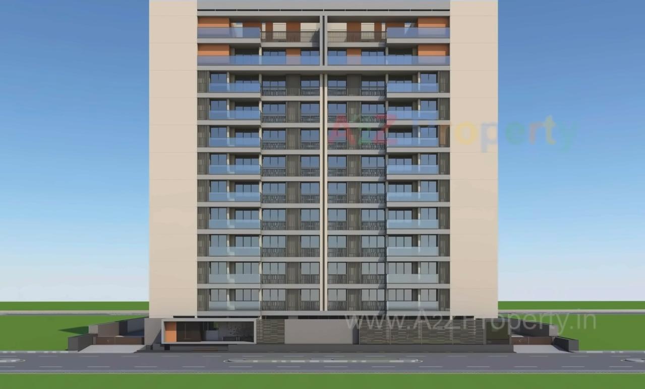 3D Elevation of real estate project Decora Madhuban located at Nana-mava, Rajkot, Gujarat