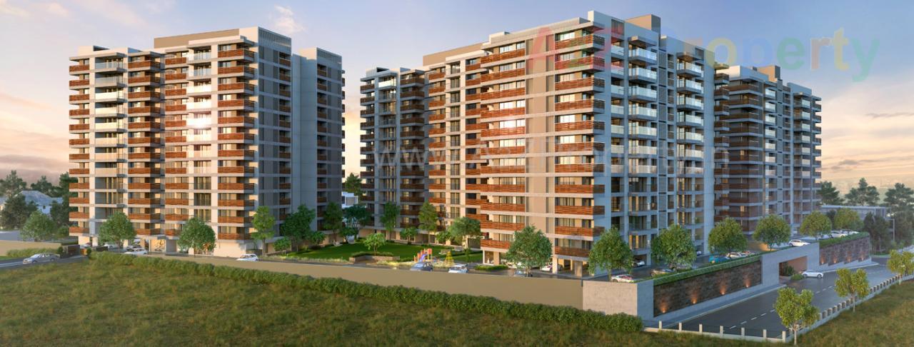 3D Elevation of real estate project Decora West Hill located at Munjka, Rajkot, Gujarat