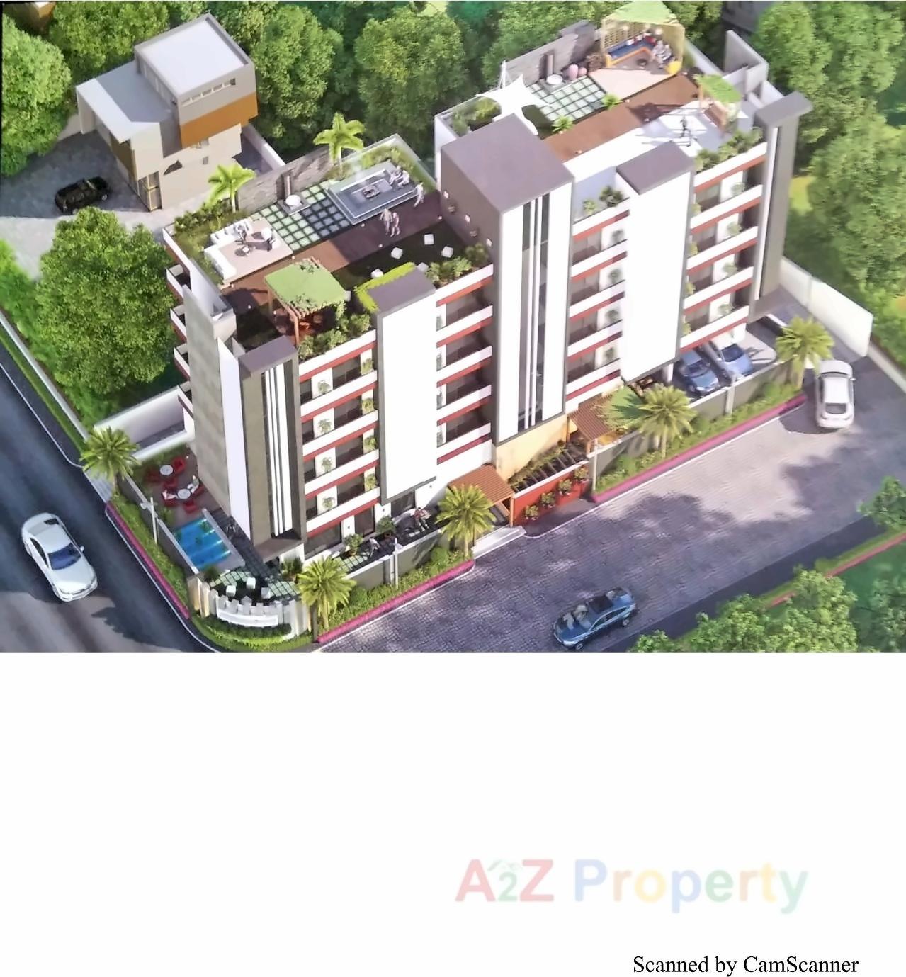 3D Elevation of real estate project Devaangan located at Rajkot, Rajkot, Gujarat