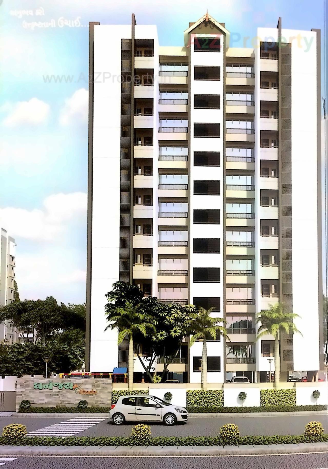 3D Elevation of real estate project Dhananjay Paradise located at Mavdi, Rajkot, Gujarat