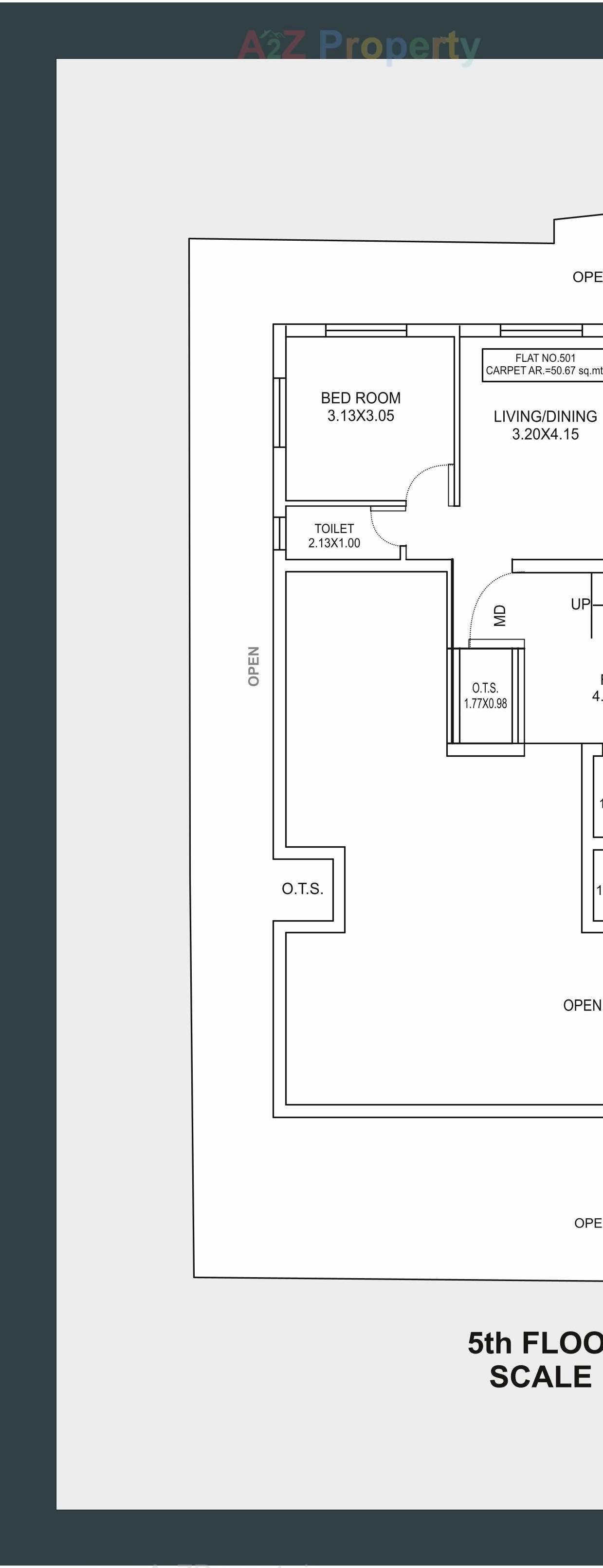 Layout of real estate project Dharm Nandan Apartment located at Rajkot, Rajkot, Gujarat