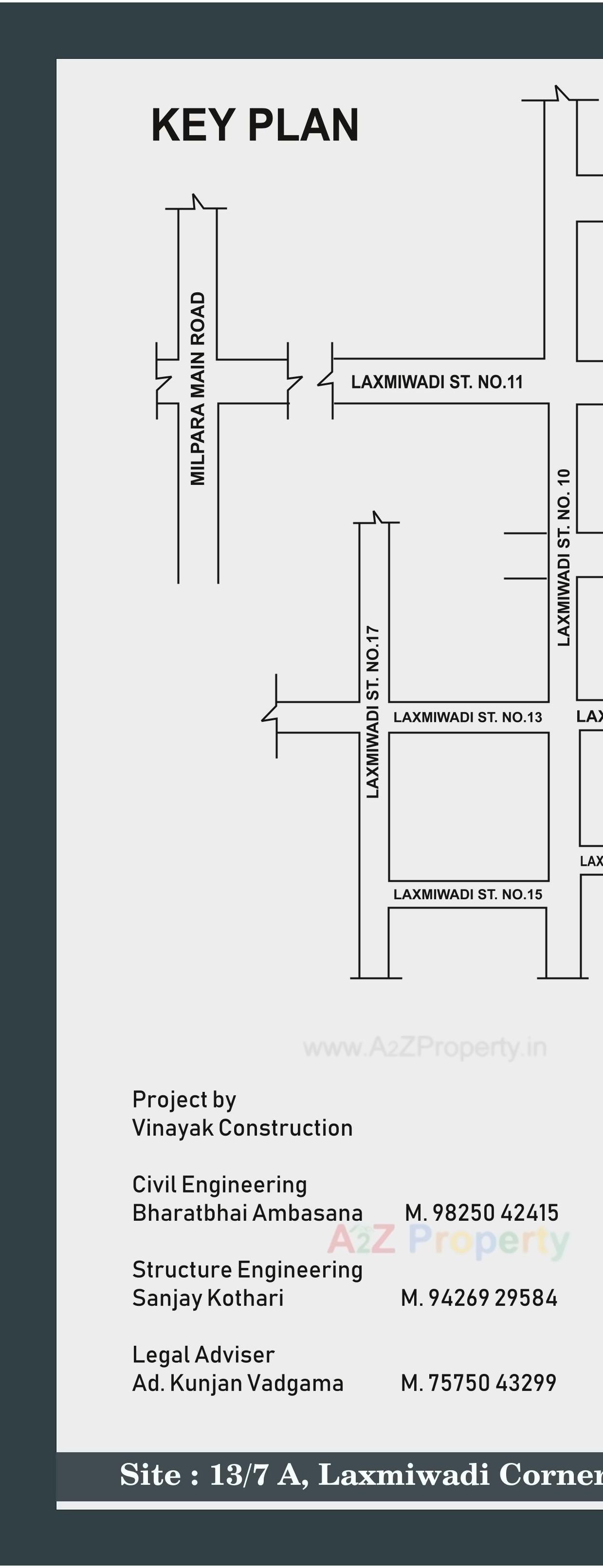 Layout of real estate project Dharm Nandan Apartment located at Rajkot, Rajkot, Gujarat