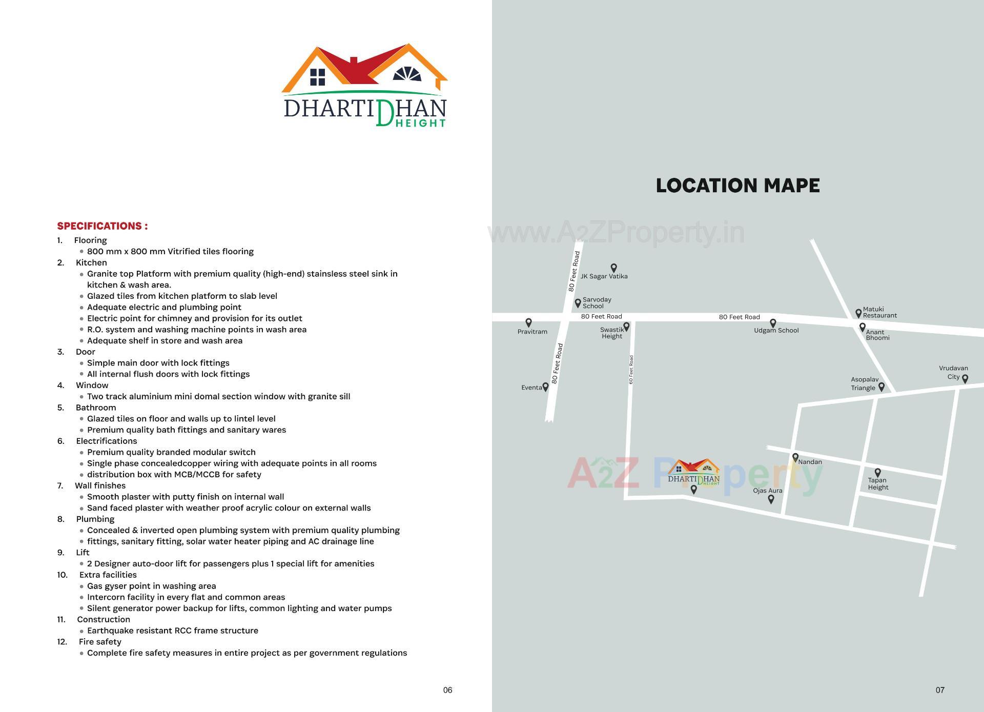  of real estate project Dhartidhan Height located at Mavdi, Rajkot, Gujarat