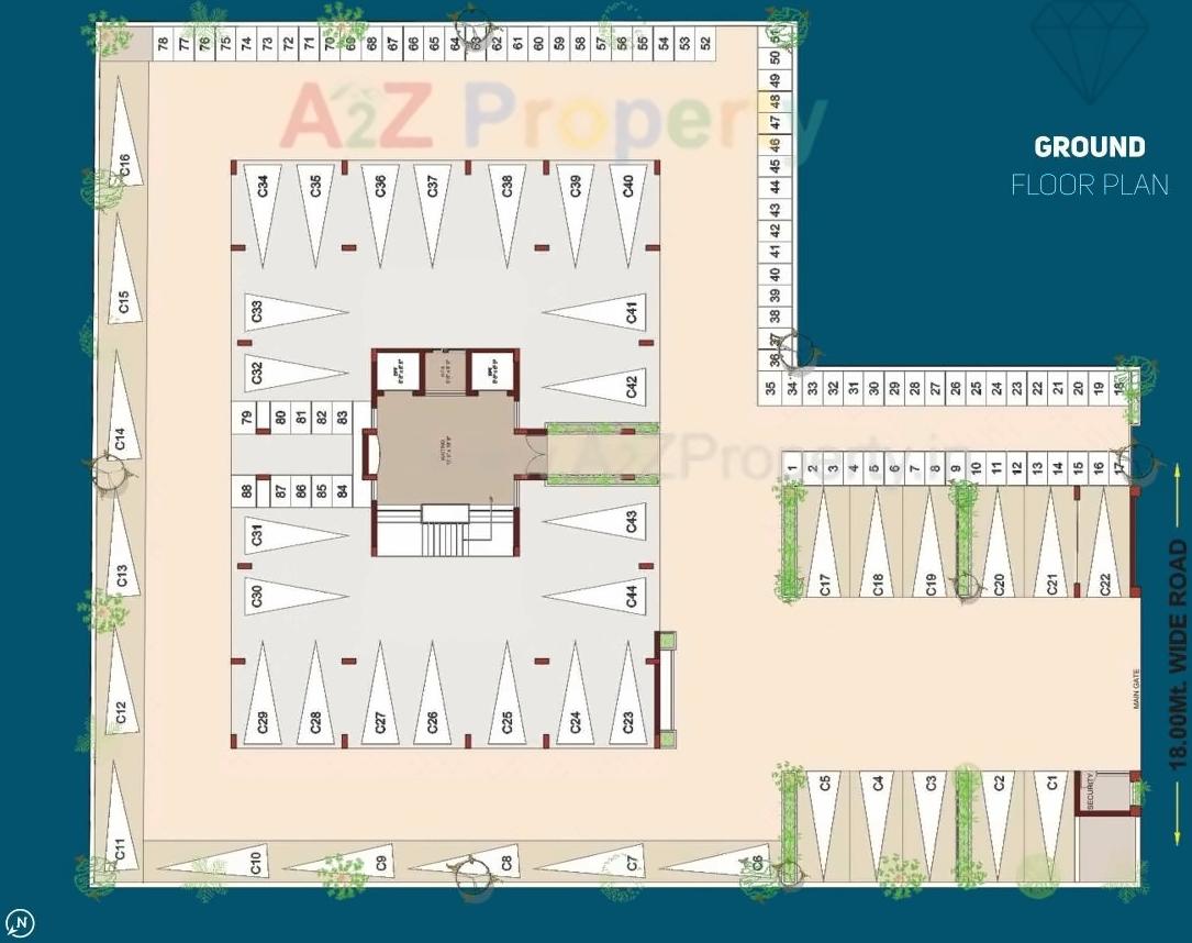 Layout of real estate project Diamond Heights located at Raiya, Rajkot, Gujarat