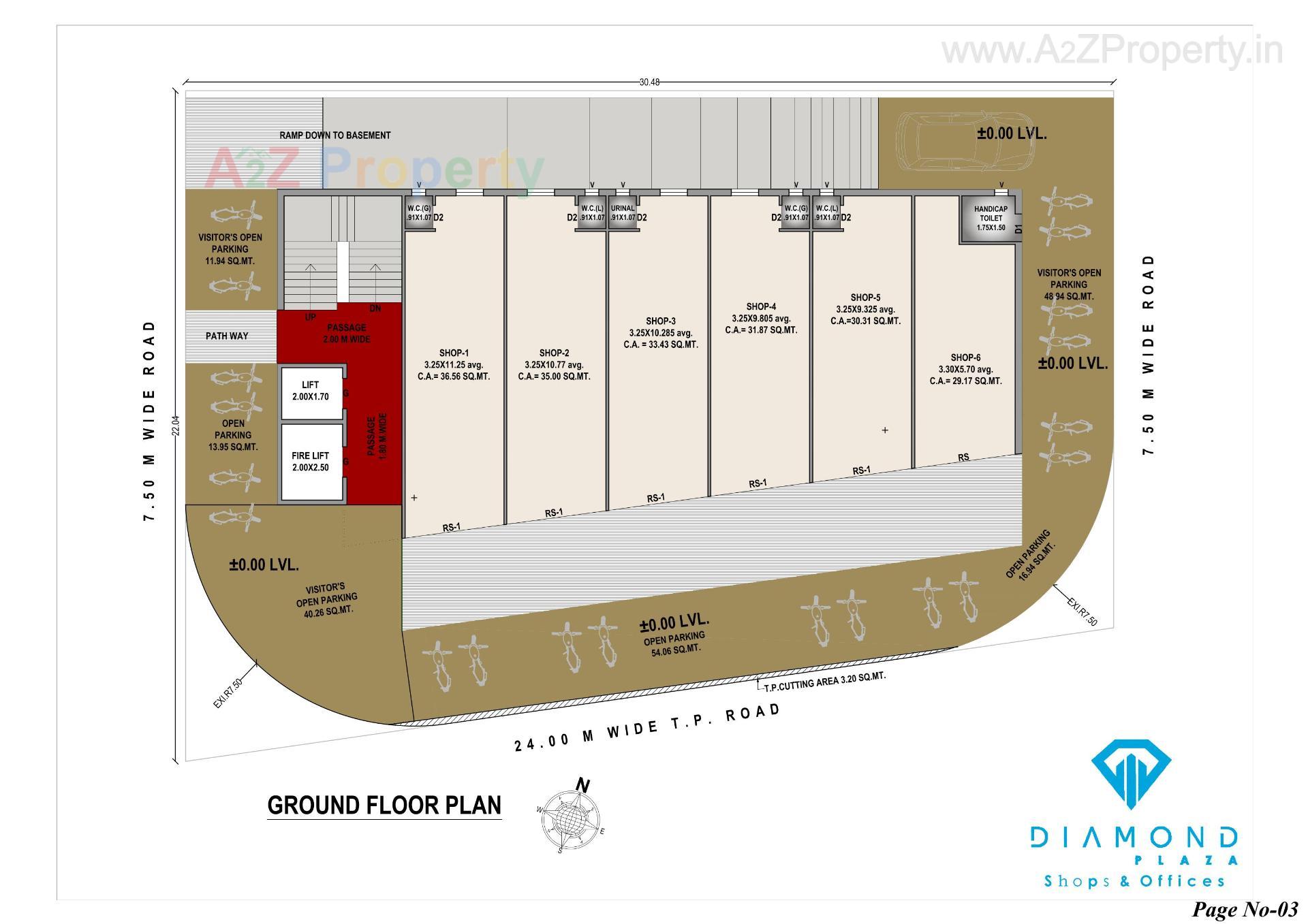Layout of real estate project Diamond Plaza located at Mota-mava, Rajkot, Gujarat