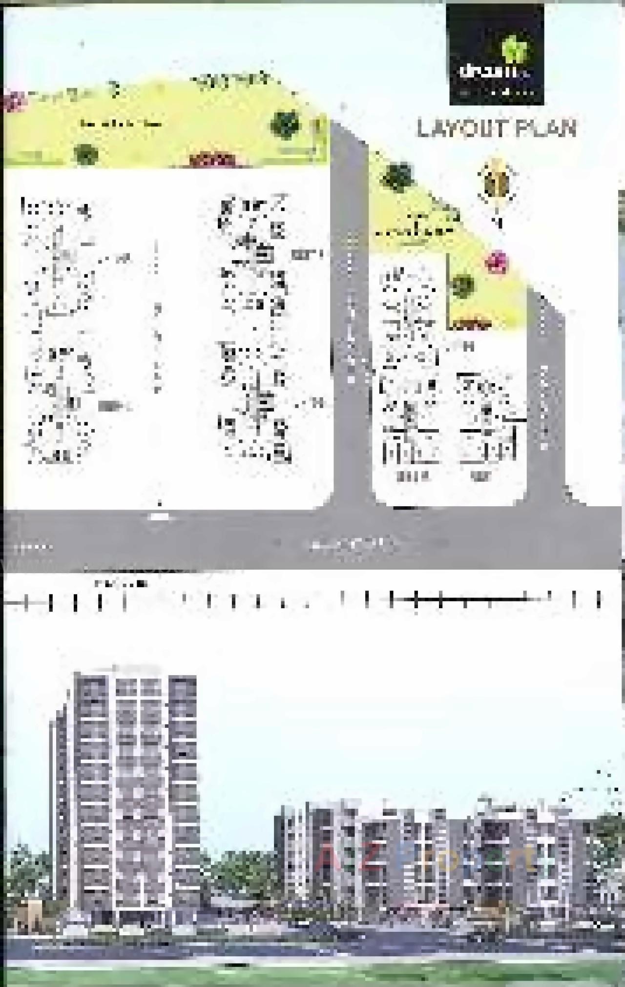 Layout of real estate project Dream Ville (unit G H I) located at Madhapar, Rajkot, Gujarat