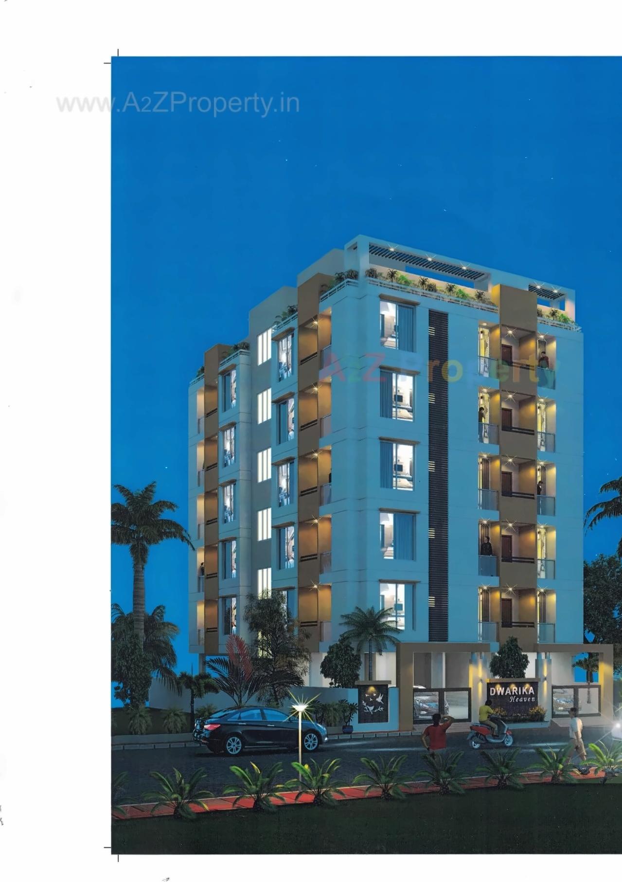 3D Elevation of real estate project Dwarika Heaven located at Rajkot, Rajkot, Gujarat