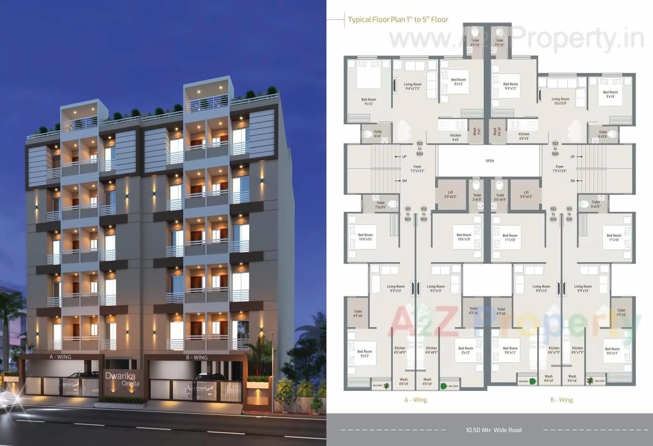 Layout of real estate project Dwarika Onella located at Rajkot, Rajkot, Gujarat