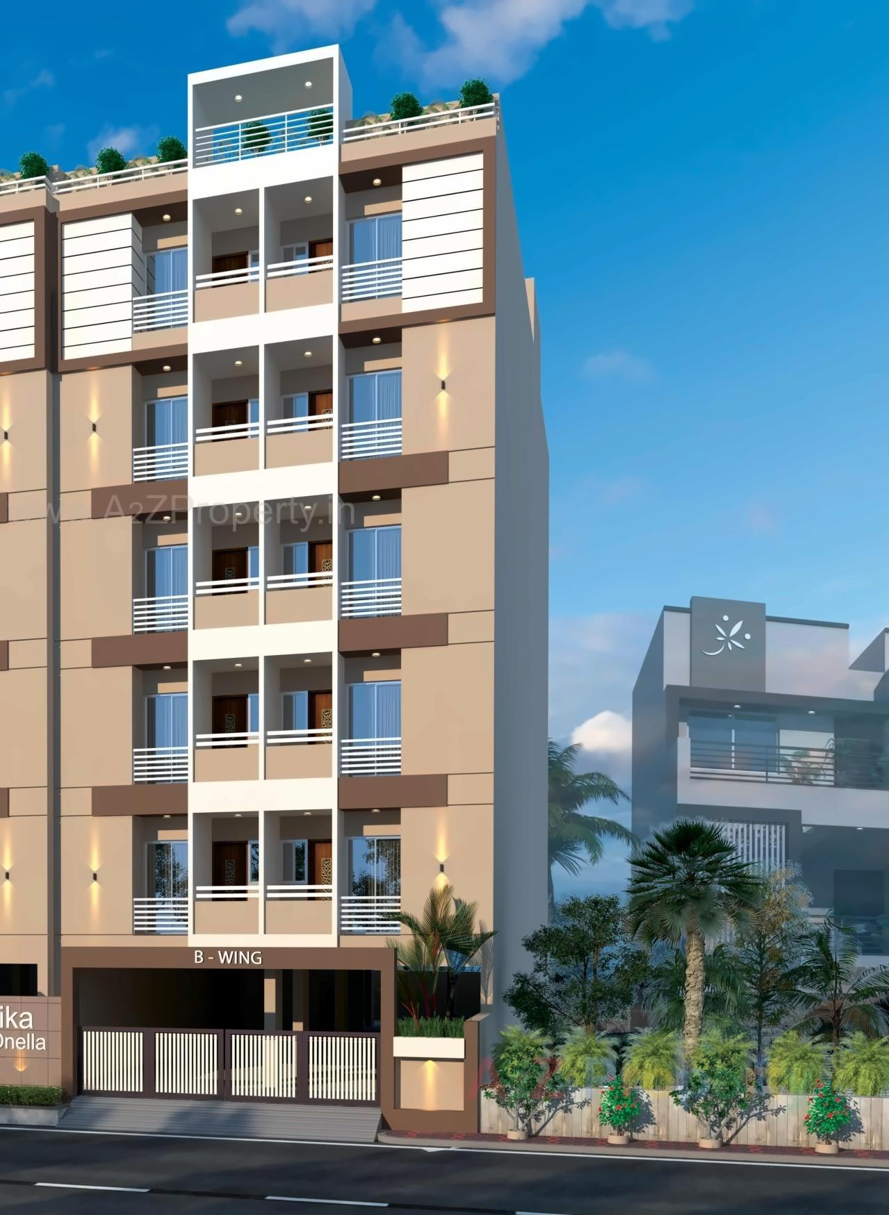 3D Elevation of real estate project Dwarika Onella located at Rajkot, Rajkot, Gujarat