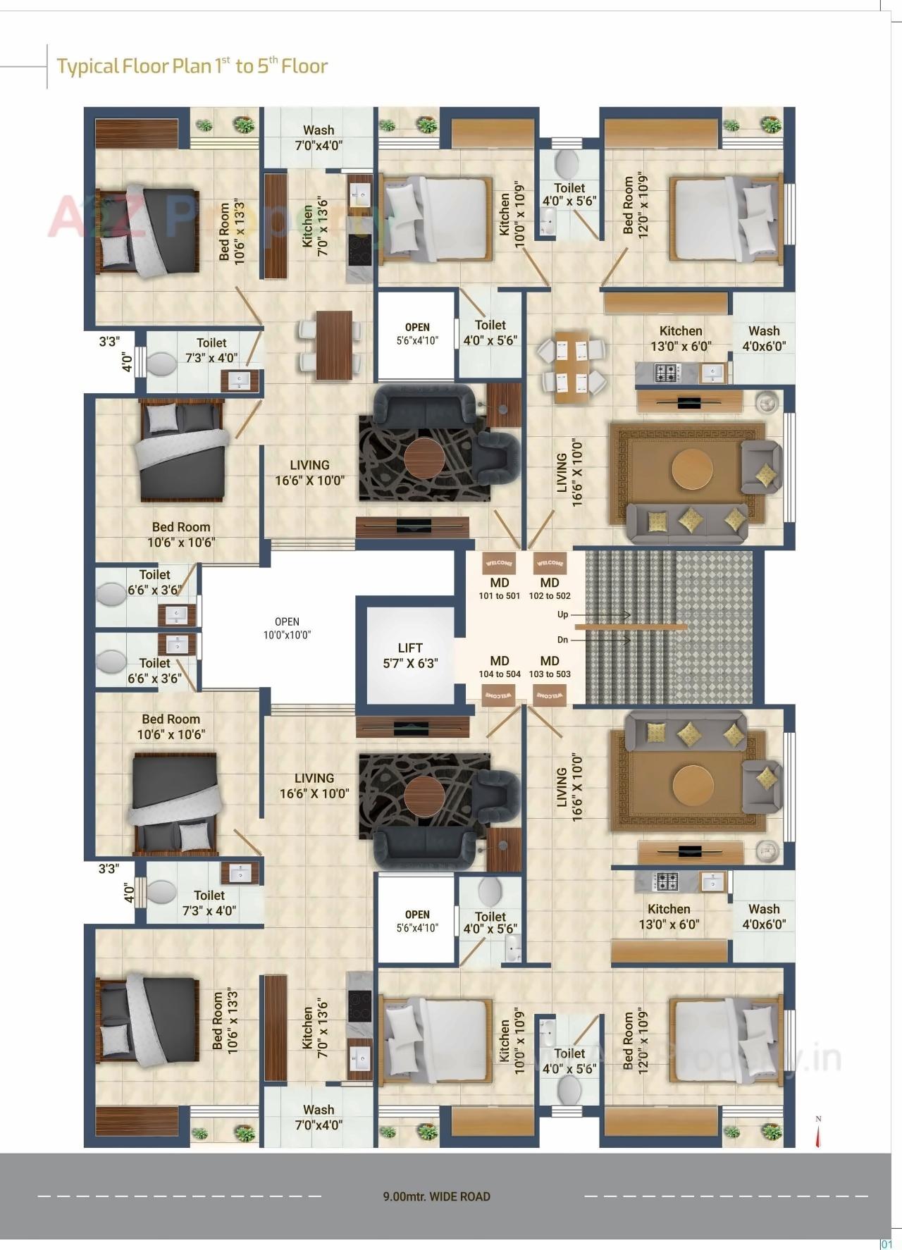 Layout of real estate project Dwarika Pearl located at Rajkot, Rajkot, Gujarat