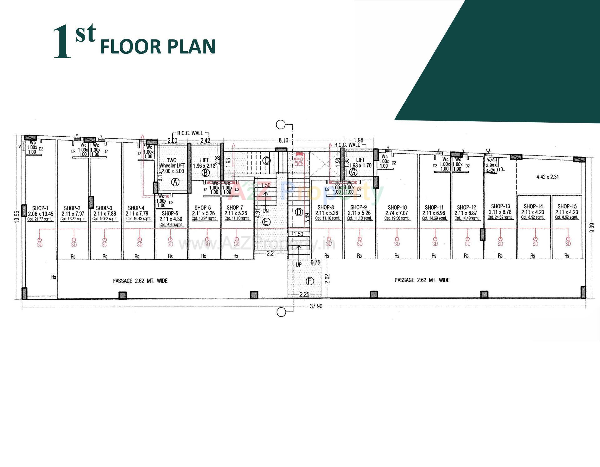Layout of real estate project Dwarika Pride located at Raiya, Rajkot, Gujarat