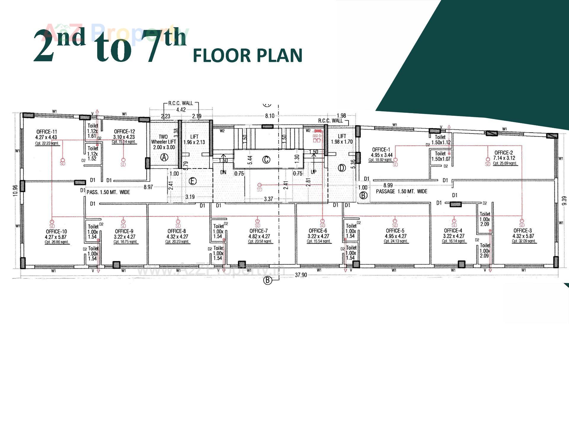 Layout of real estate project Dwarika Pride located at Raiya, Rajkot, Gujarat