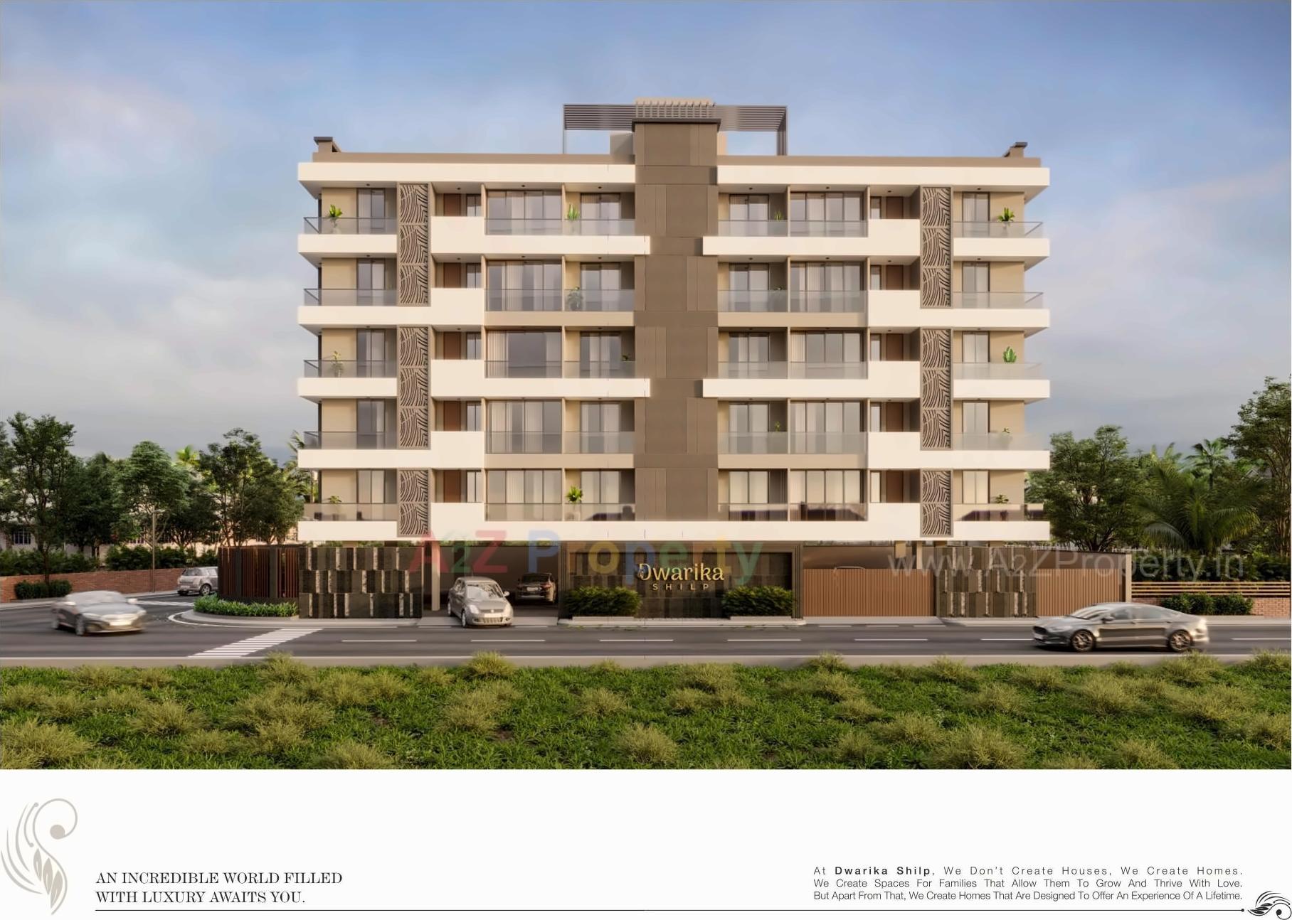 3D Elevation of real estate project Dwarika Shilp located at Rajkot, Rajkot, Gujarat