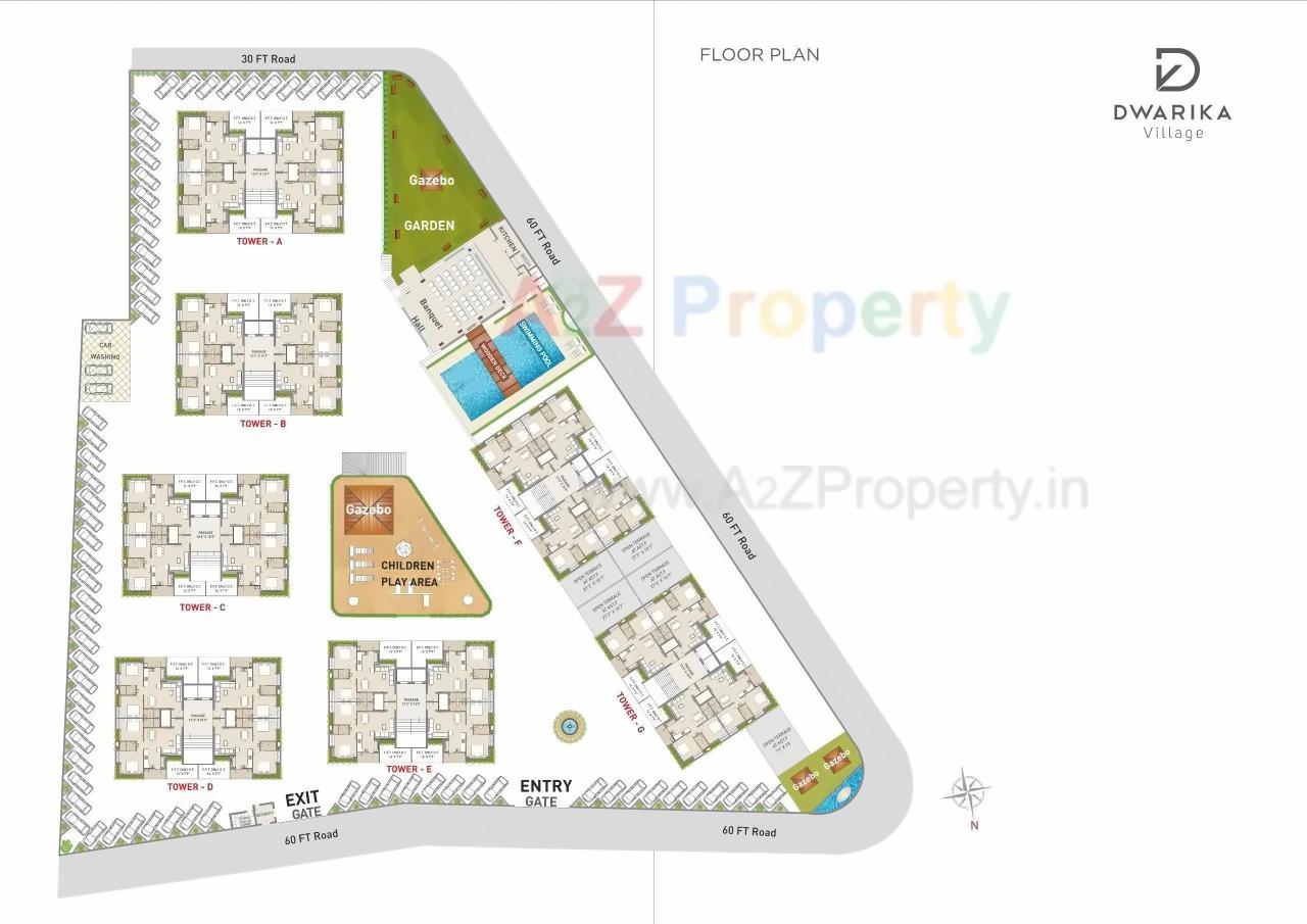 Layout of real estate project Dwarika Village located at Ronki, Rajkot, Gujarat