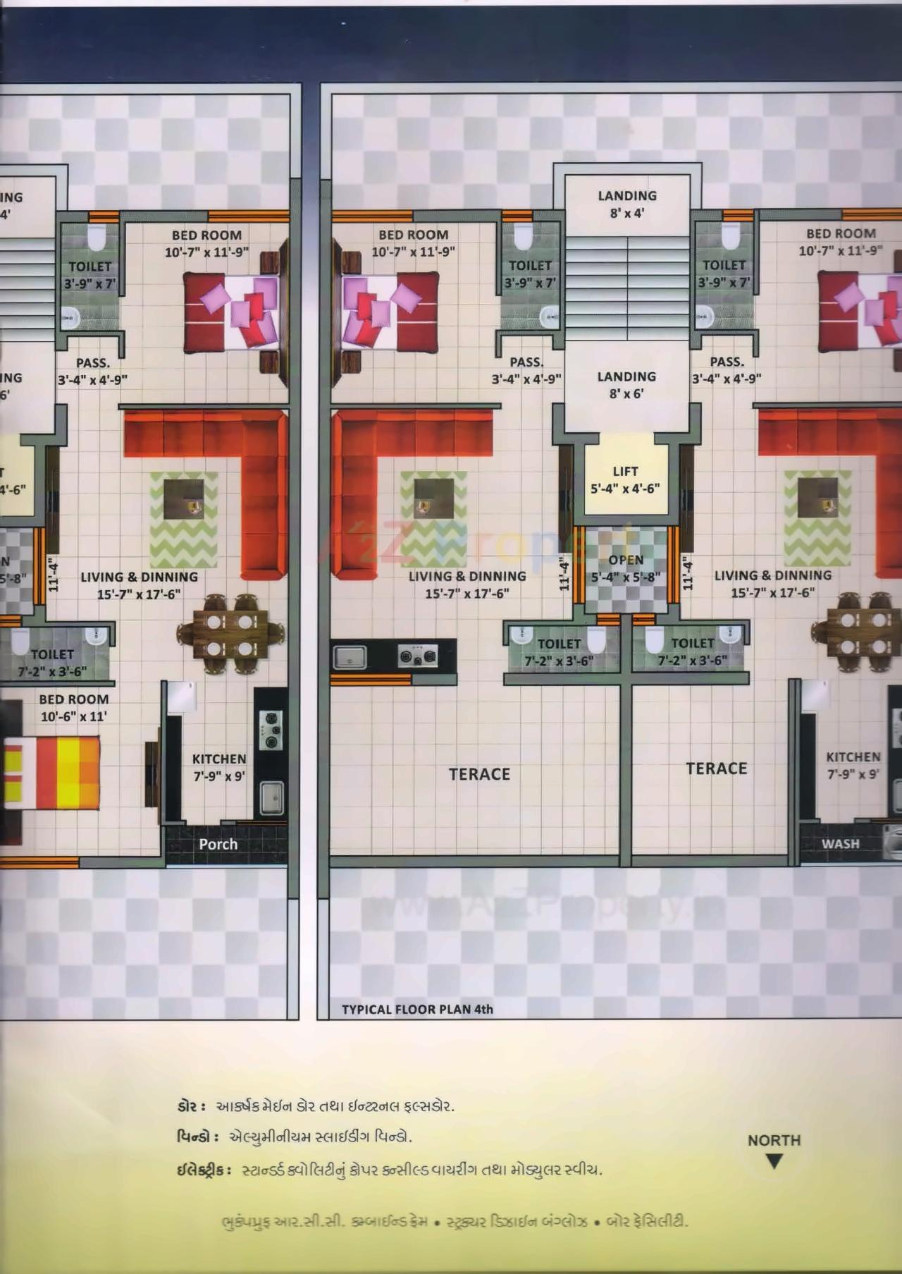 Layout of real estate project Dwarkesh Apartment located at Mavdi, Rajkot, Gujarat
