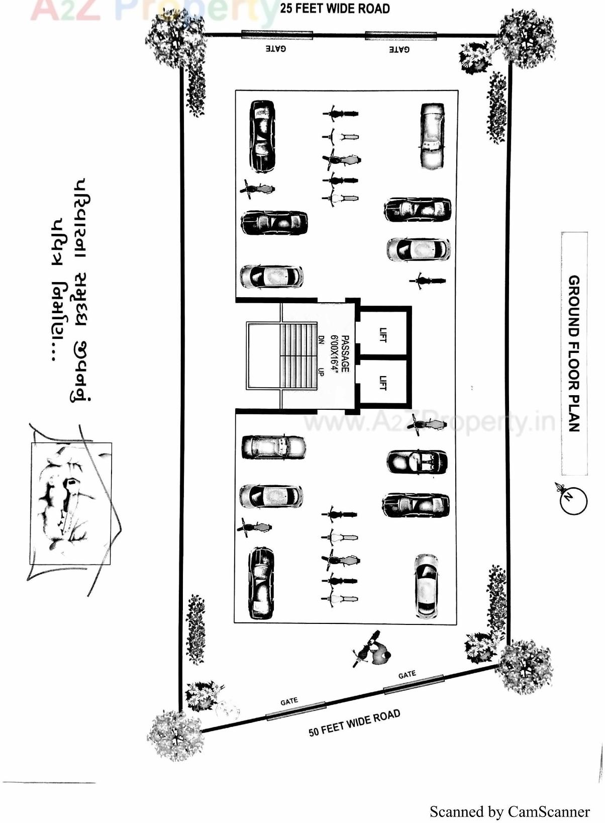 Layout of real estate project Ekdant Heights located at Madhapar, Rajkot, Gujarat