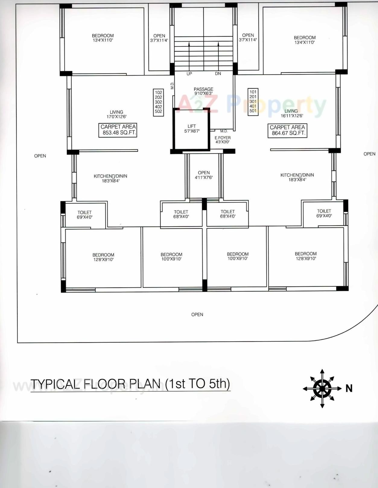 Layout of real estate project Everest Dream located at Mavdi, Rajkot, Gujarat