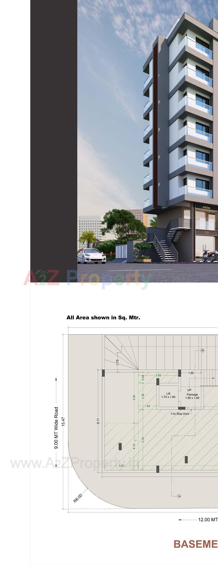 Layout of real estate project Flora Icon located at Mavdi, Rajkot, Gujarat