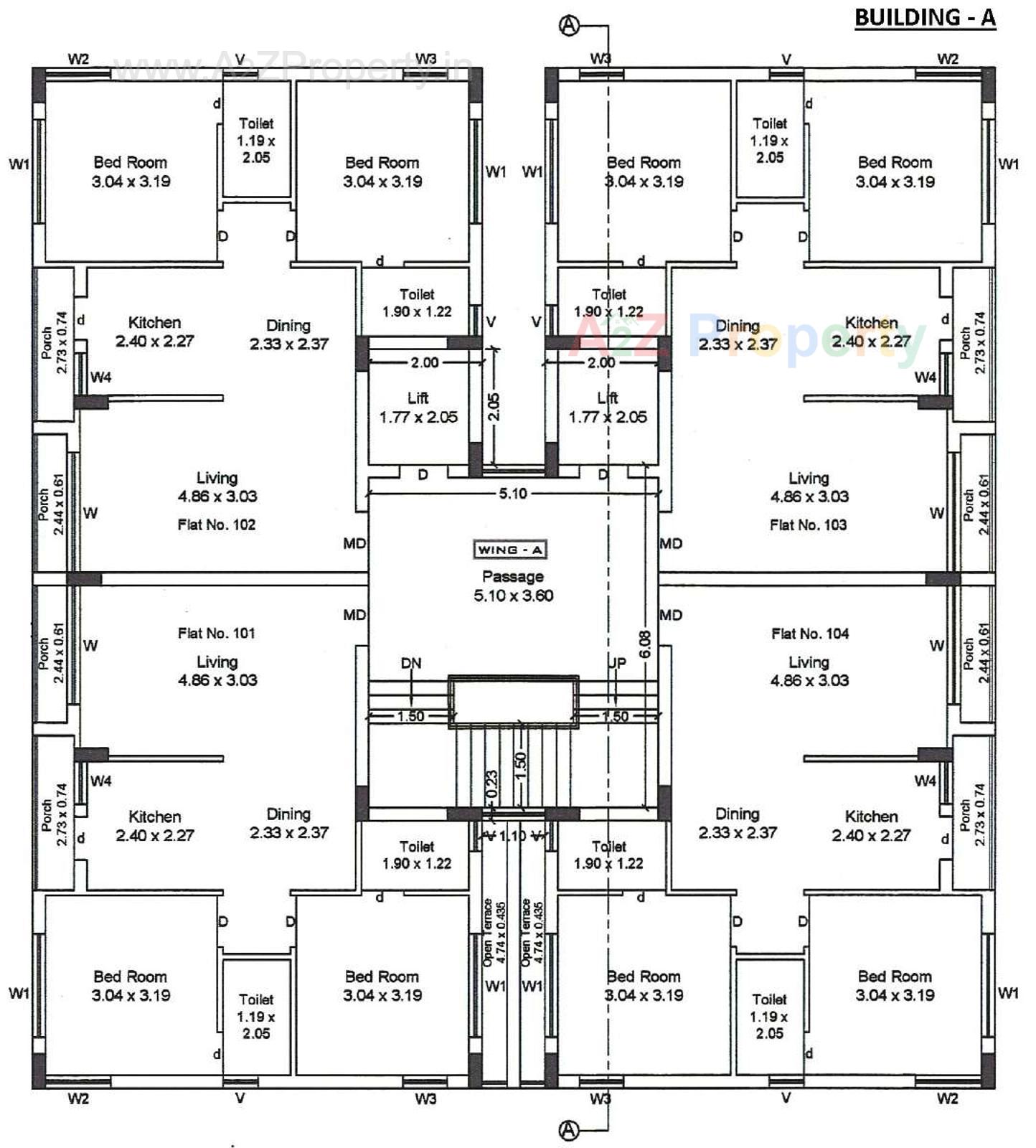 Layout of real estate project Flora Prime located at Mavdi, Rajkot, Gujarat
