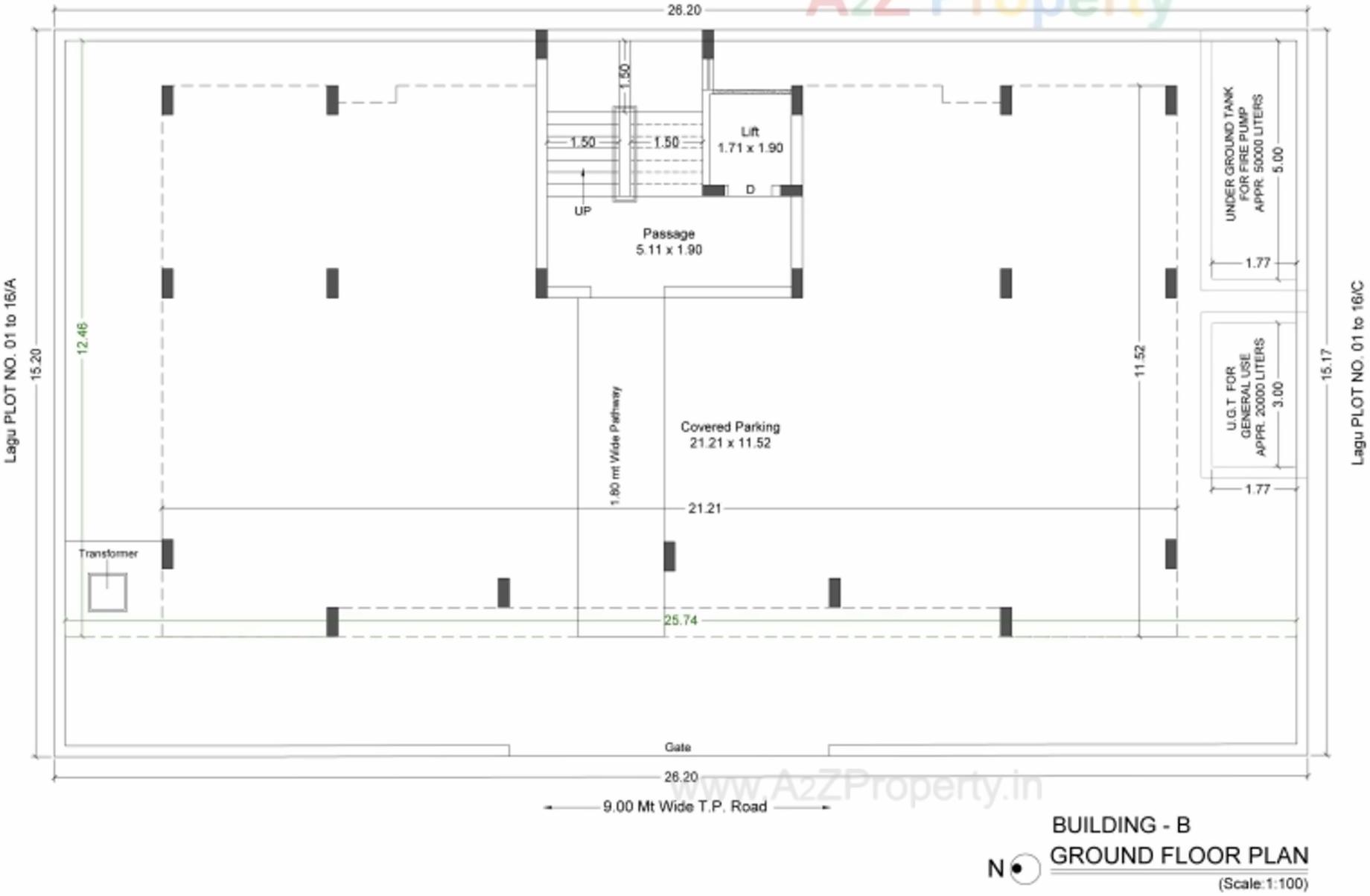 Layout of real estate project Flora West located at Mavdi, Rajkot, Gujarat