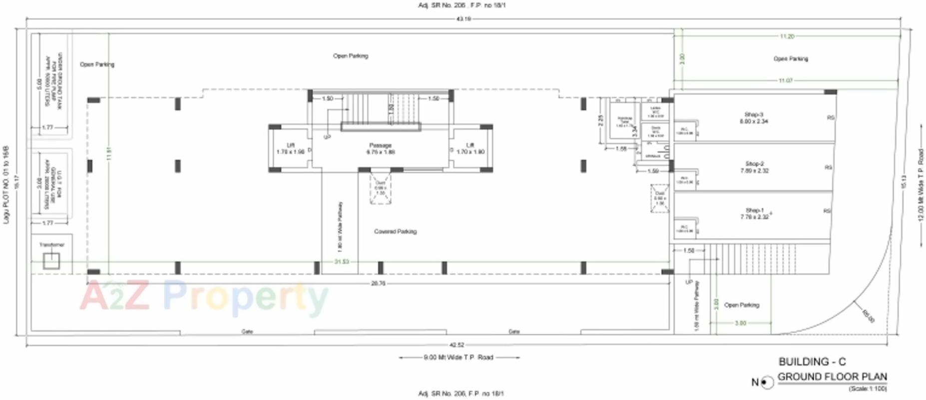 Layout of real estate project Flora West located at Mavdi, Rajkot, Gujarat