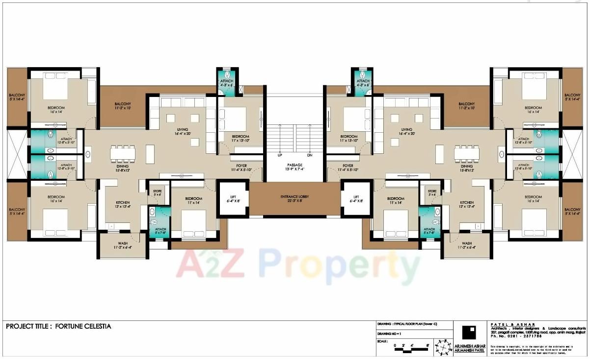 Layout of real estate project Fortune Celestia located at Mota-mava, Rajkot, Gujarat