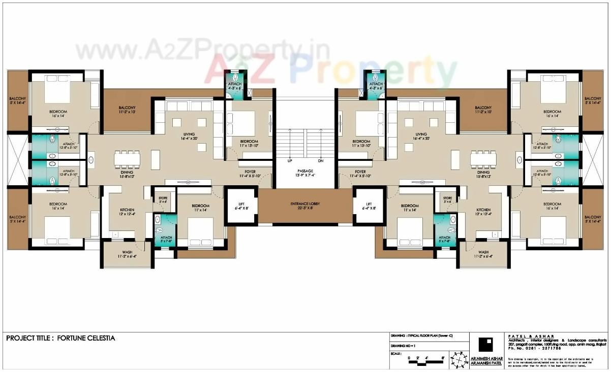 Layout of real estate project Fortune Celestia located at Mota-mava, Rajkot, Gujarat