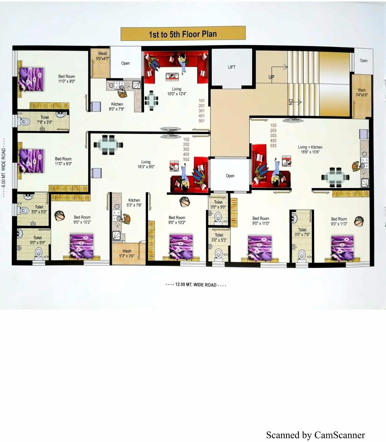Layout of real estate project Fortune Heights located at Rajkot, Rajkot, Gujarat