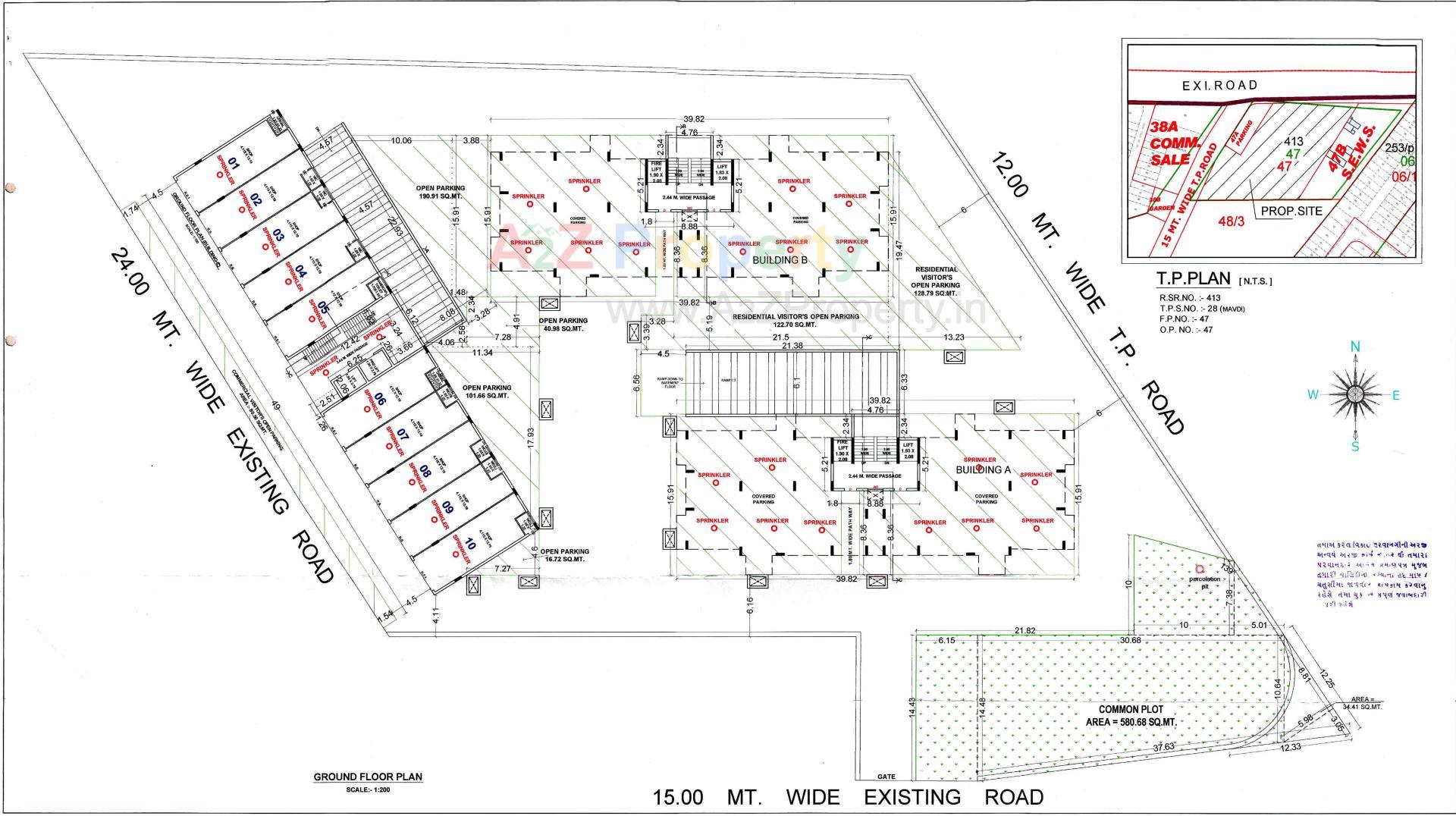 Layout of real estate project Fortune Imperia located at Rajkot, Rajkot, Gujarat