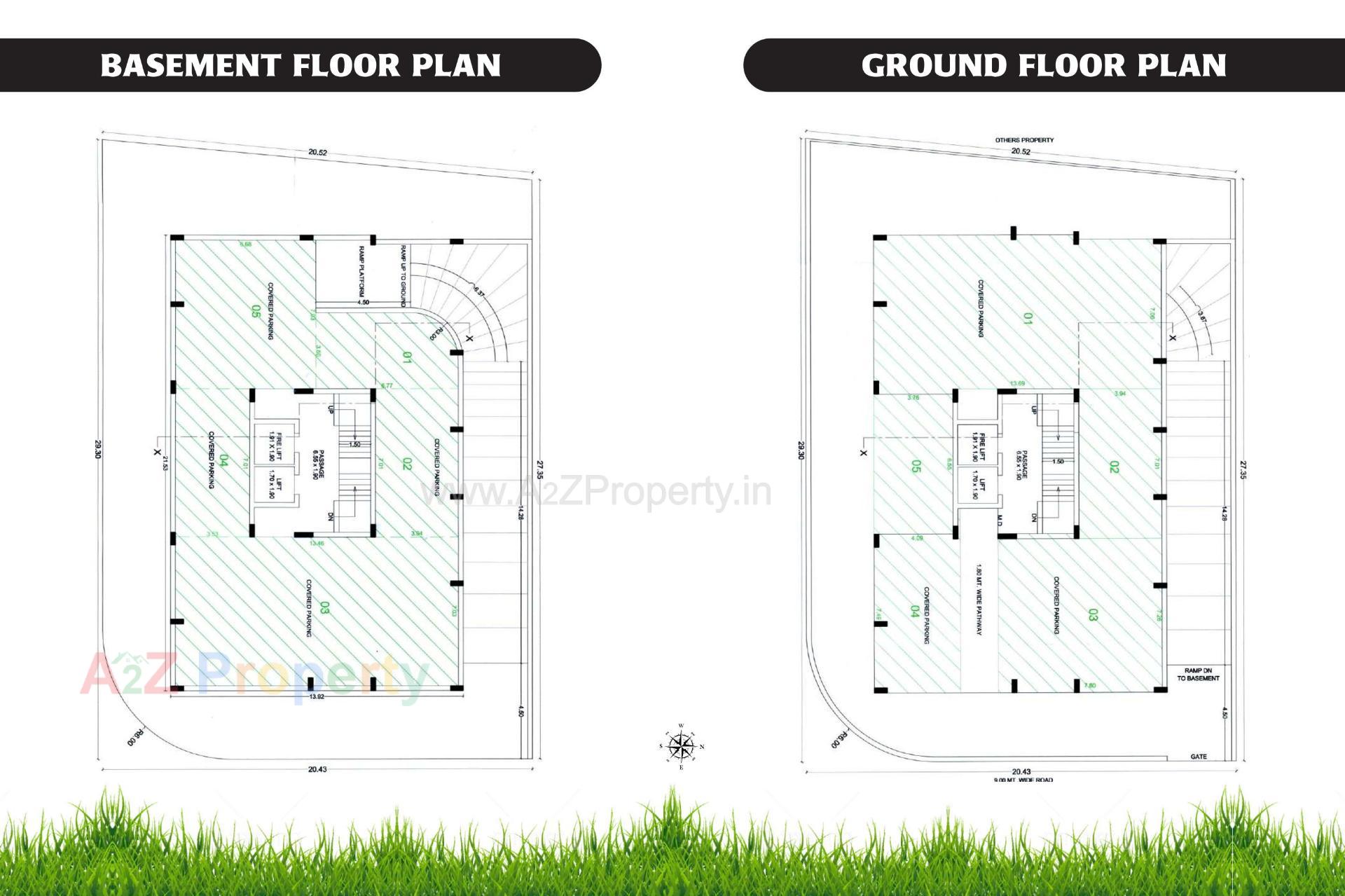 Layout of real estate project Garden Green located at Raiya, Rajkot, Gujarat