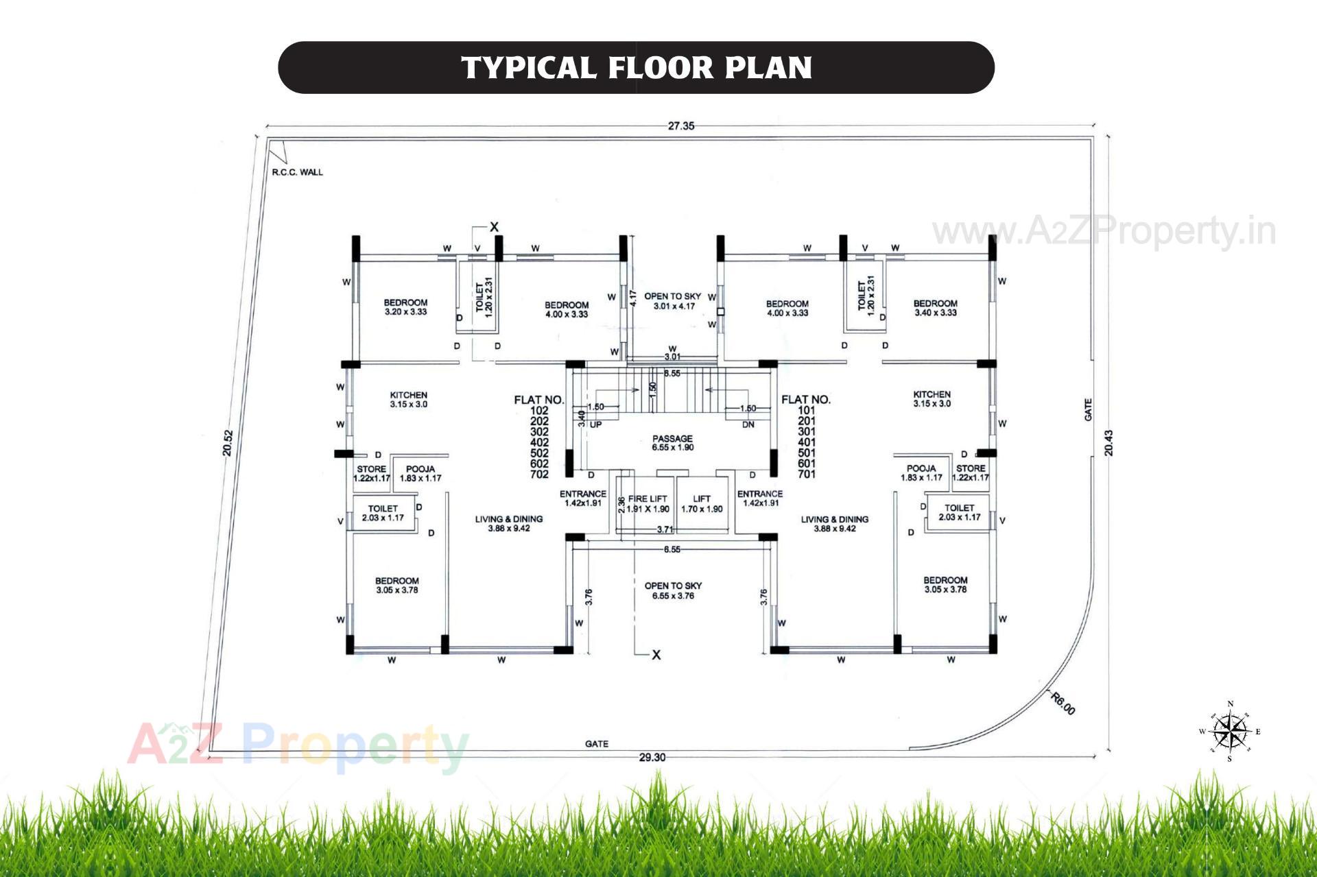 Layout of real estate project Garden Green located at Raiya, Rajkot, Gujarat