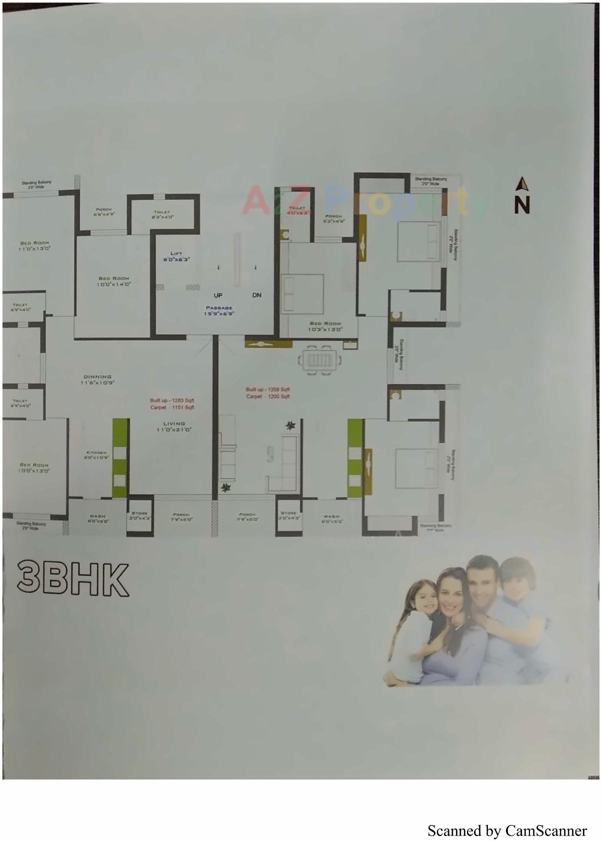 Layout of real estate project Giriraj Palace located at Mavdi, Rajkot, Gujarat