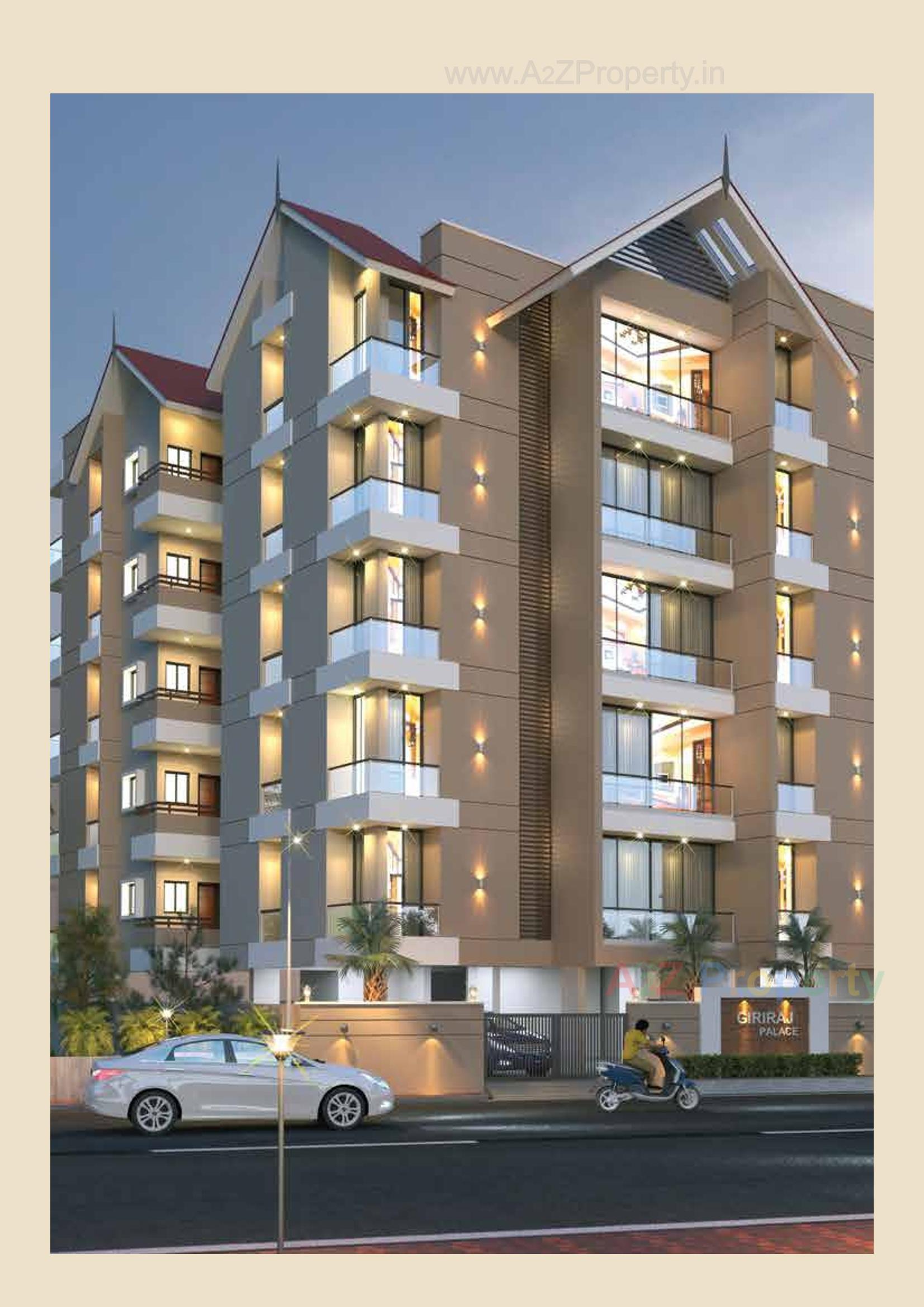 3D Elevation of real estate project Giriraj Palace located at Vavdi, Rajkot, Gujarat