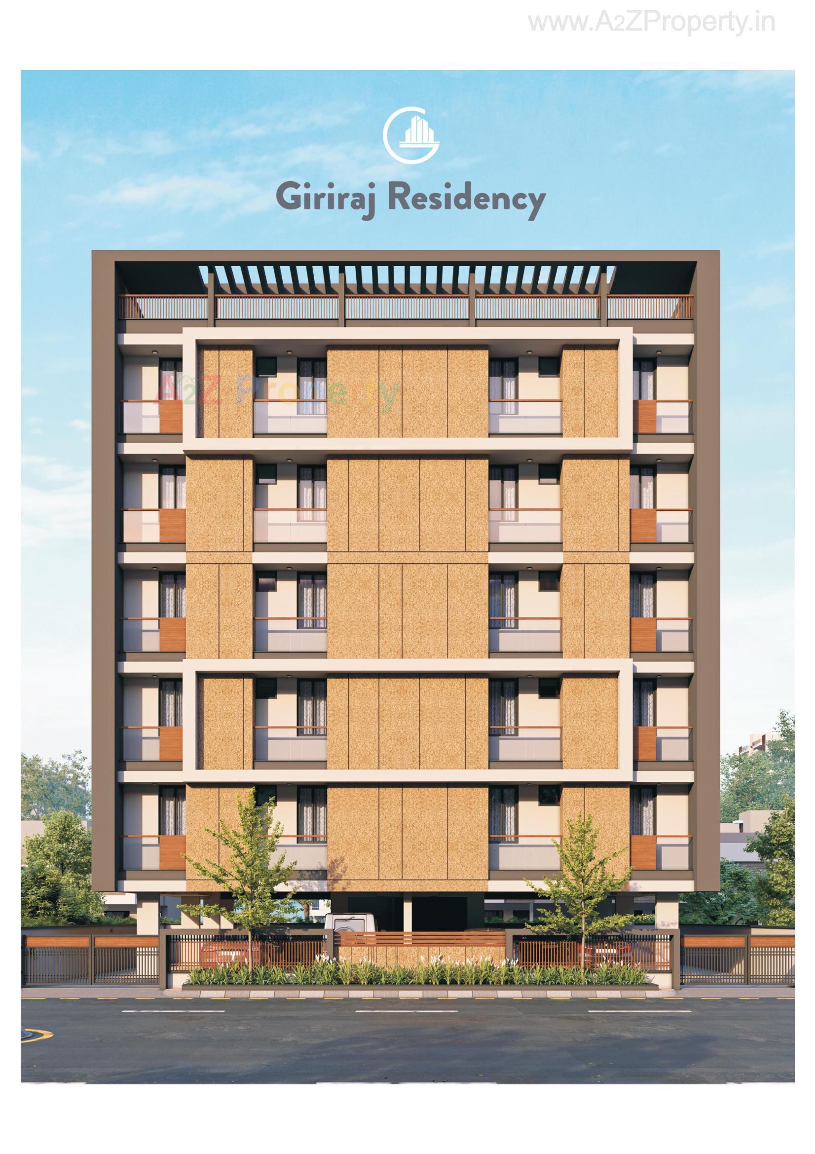 3D Elevation of real estate project Giriraj Residency located at Raiya, Rajkot, Gujarat