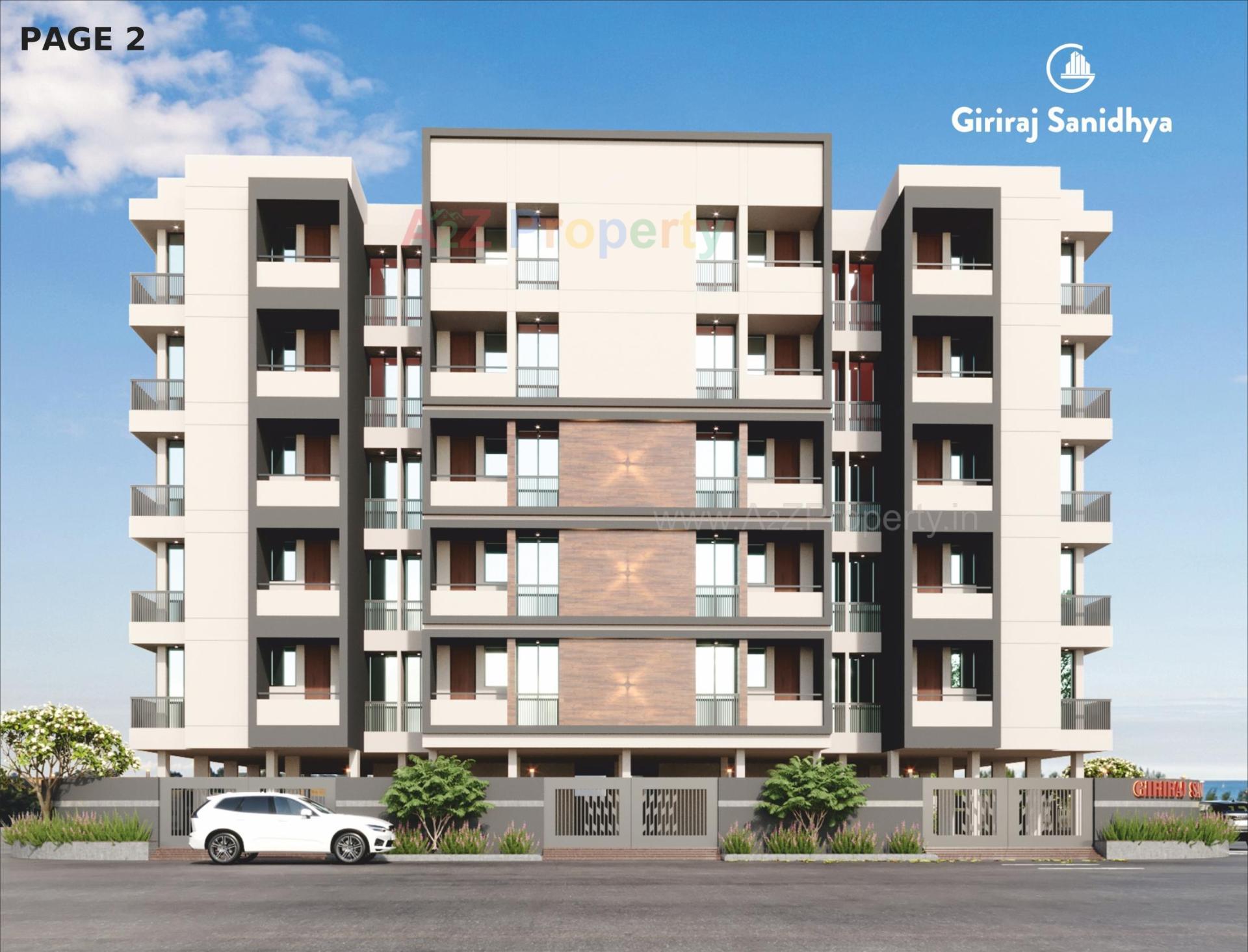 3D Elevation of real estate project Giriraj Sanidhya located at Raiya, Rajkot, Gujarat