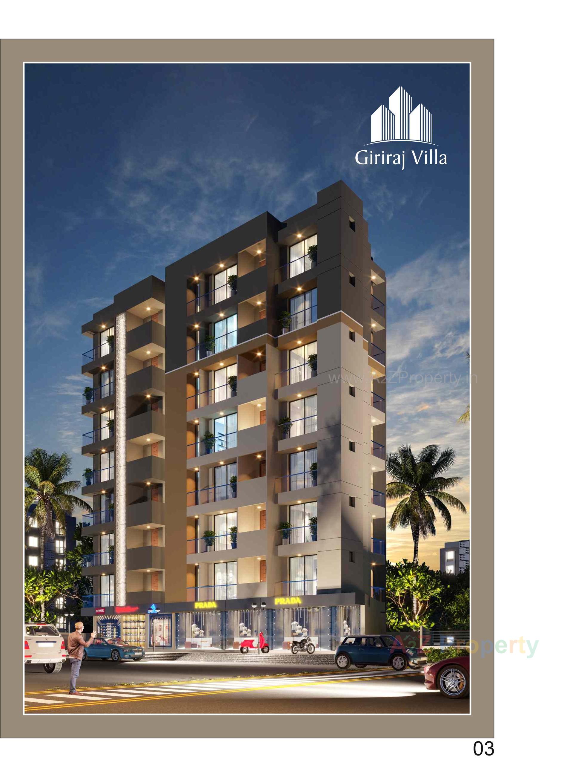 3D Elevation of real estate project Giriraj Villa located at Nanamava, Rajkot, Gujarat