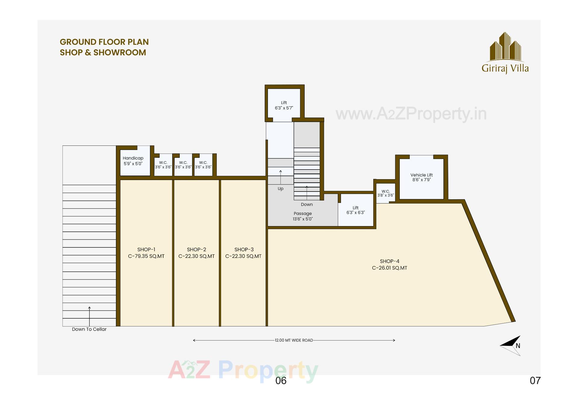 Layout of real estate project Giriraj Villa located at Nanamava, Rajkot, Gujarat