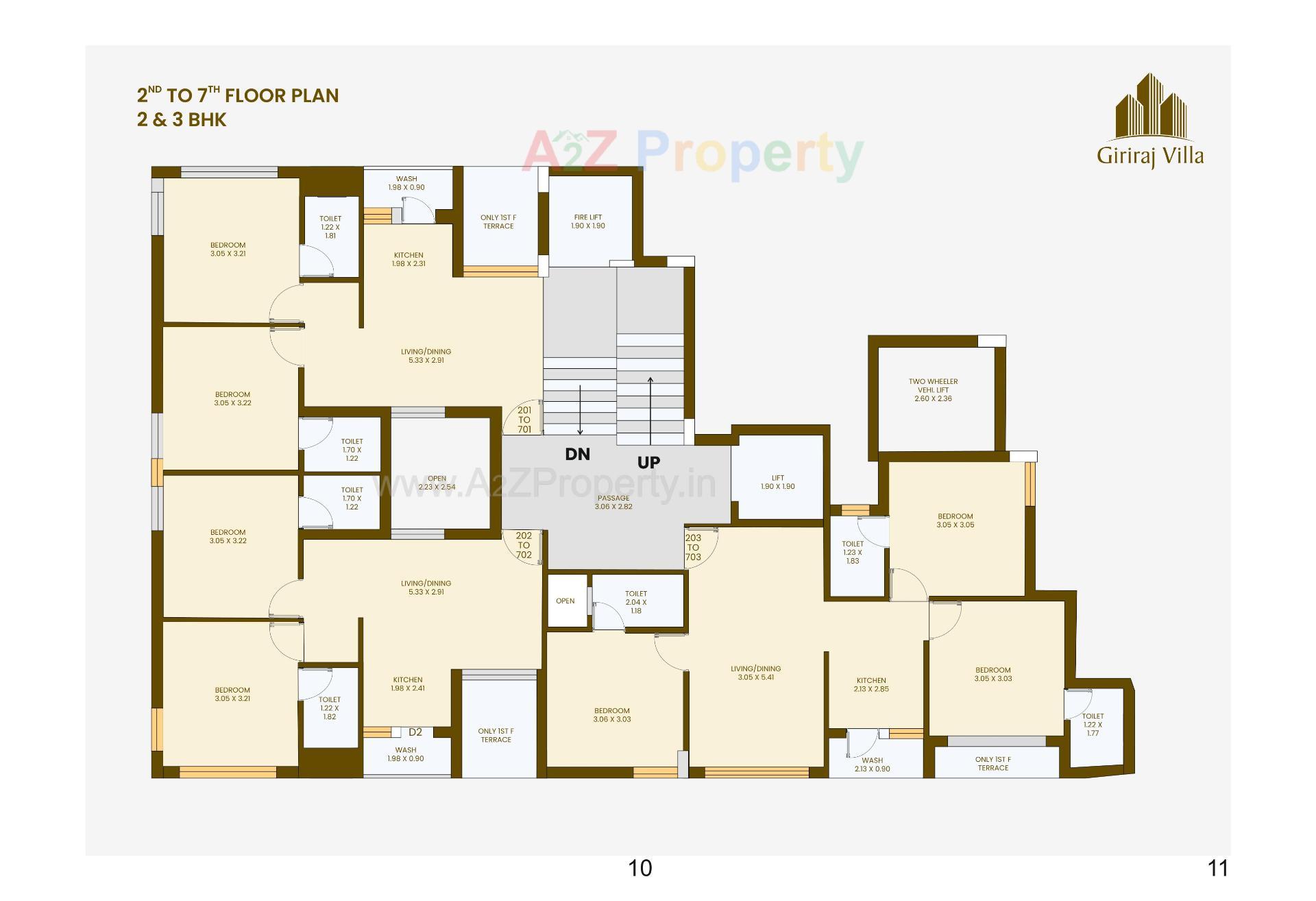 Layout of real estate project Giriraj Villa located at Nanamava, Rajkot, Gujarat