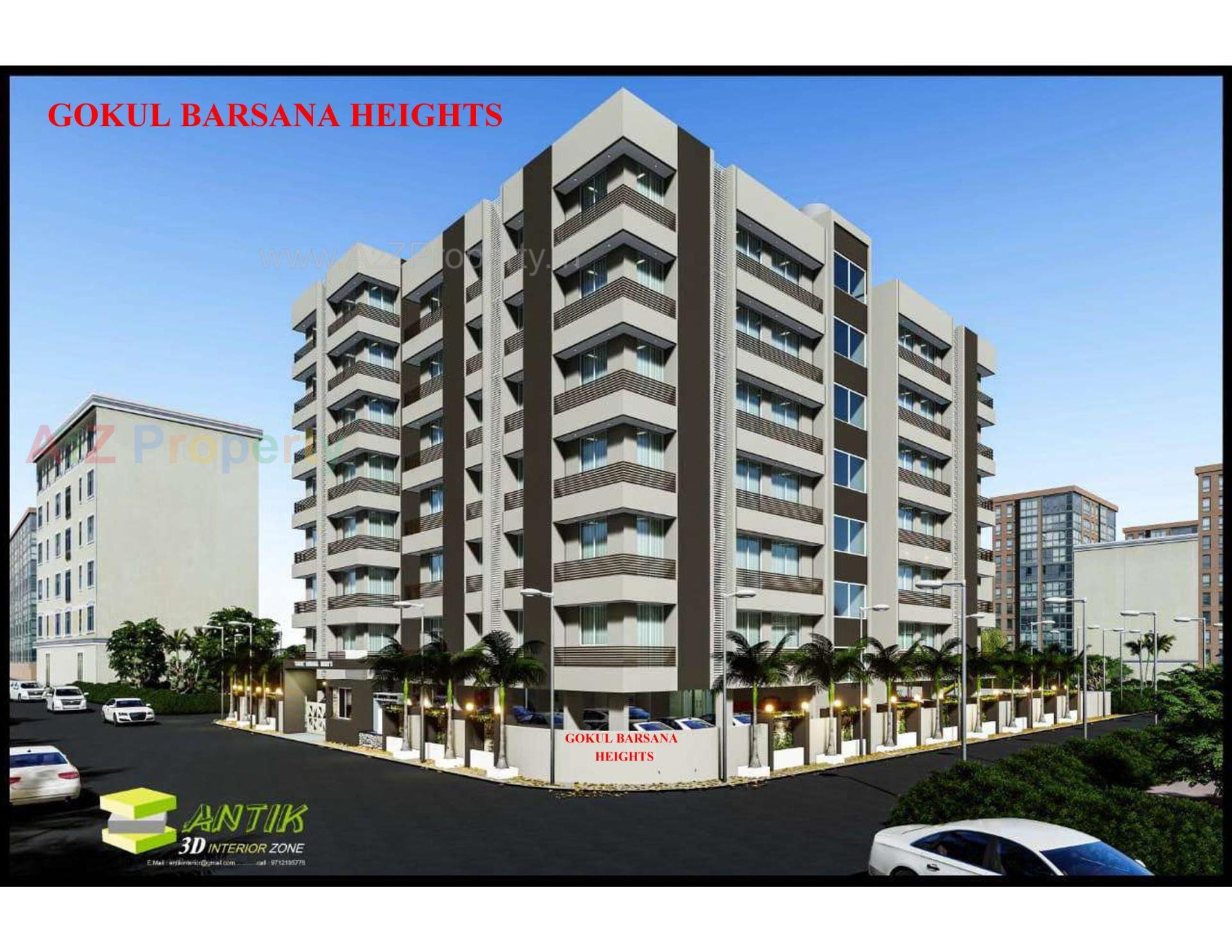 3D Elevation of real estate project Gokul Barsana Heights located at Upleta, Rajkot, Gujarat