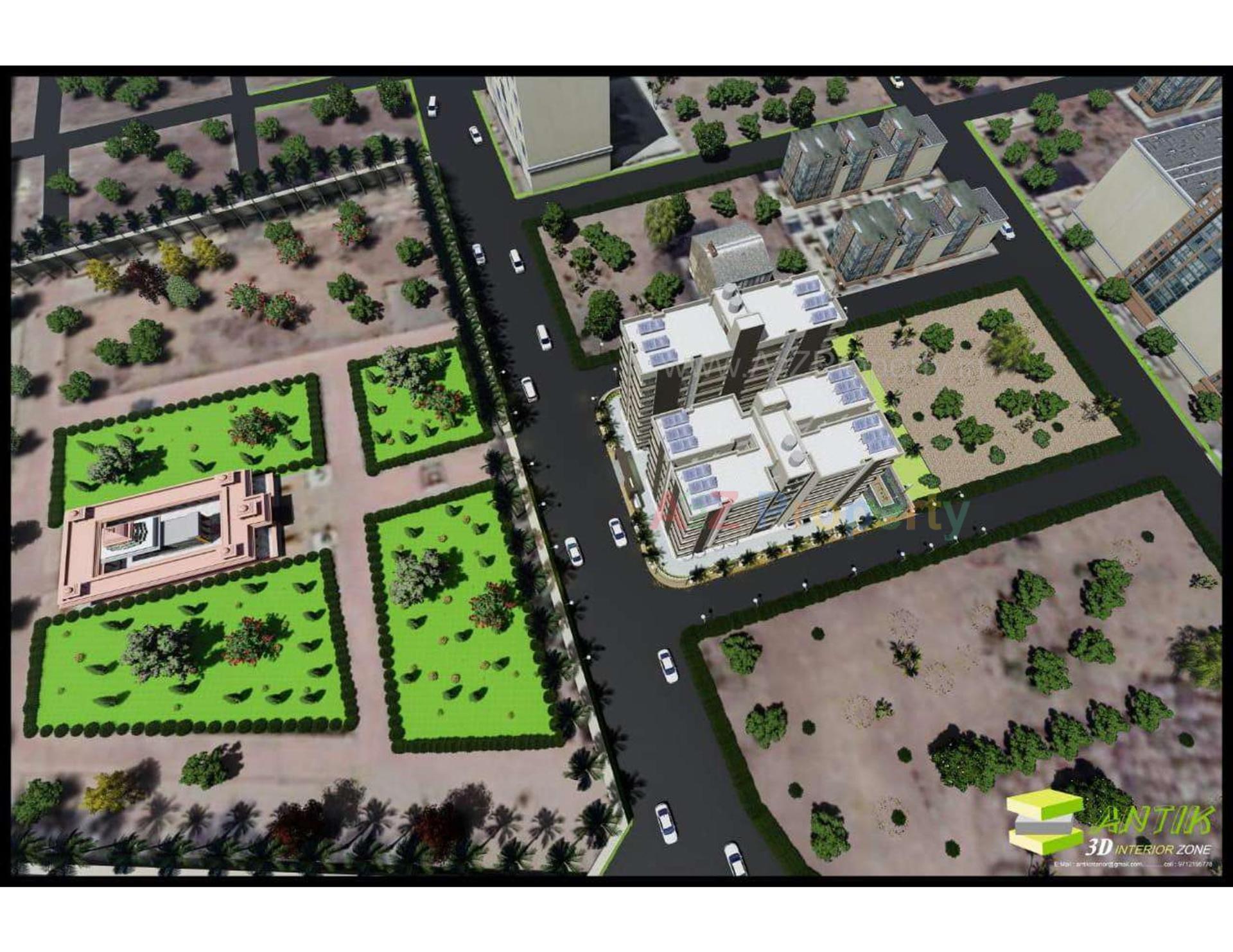 Layout of real estate project Gokul Barsana Heights located at Upleta, Rajkot, Gujarat