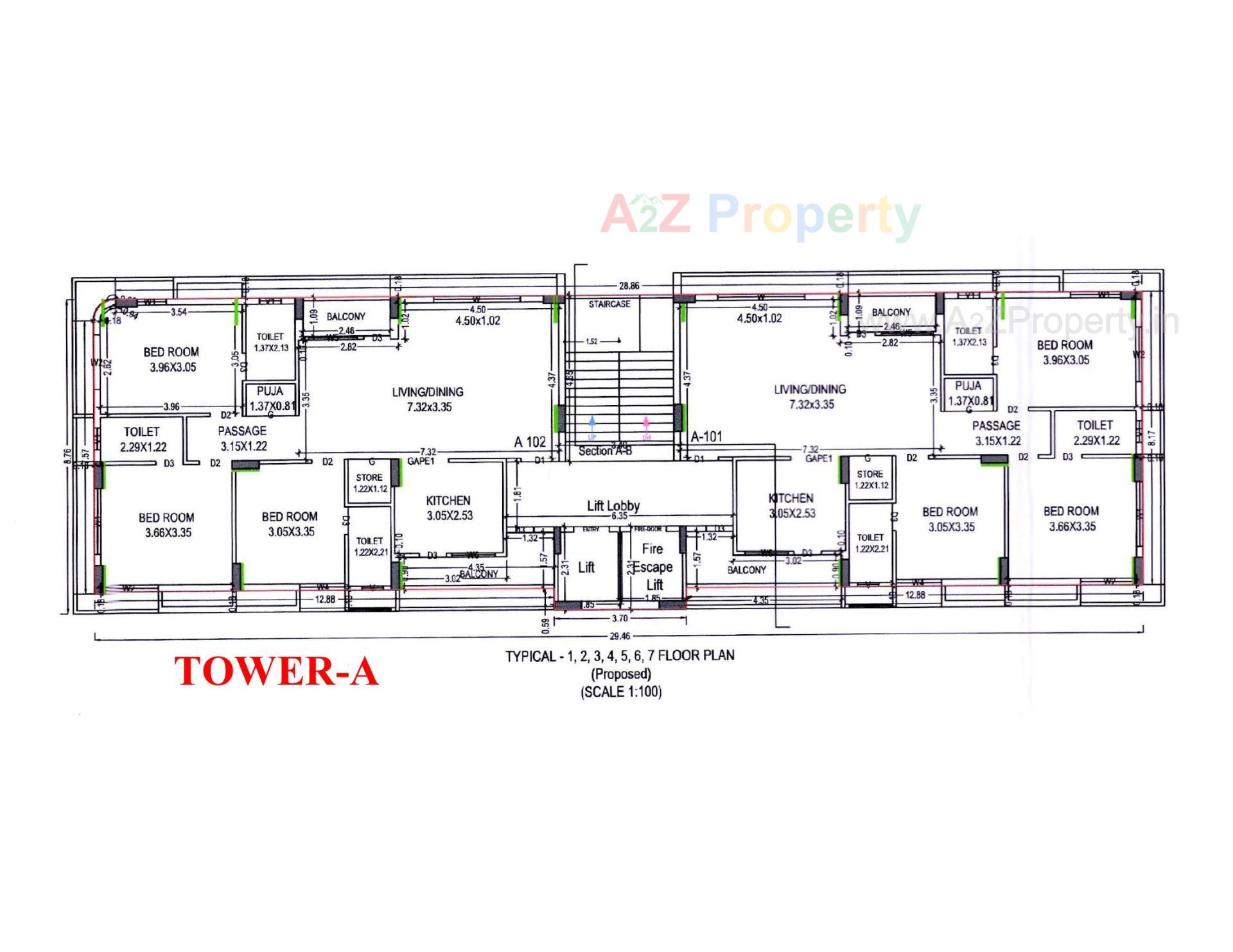 Layout of real estate project Gokul Barsana Heights located at Upleta, Rajkot, Gujarat