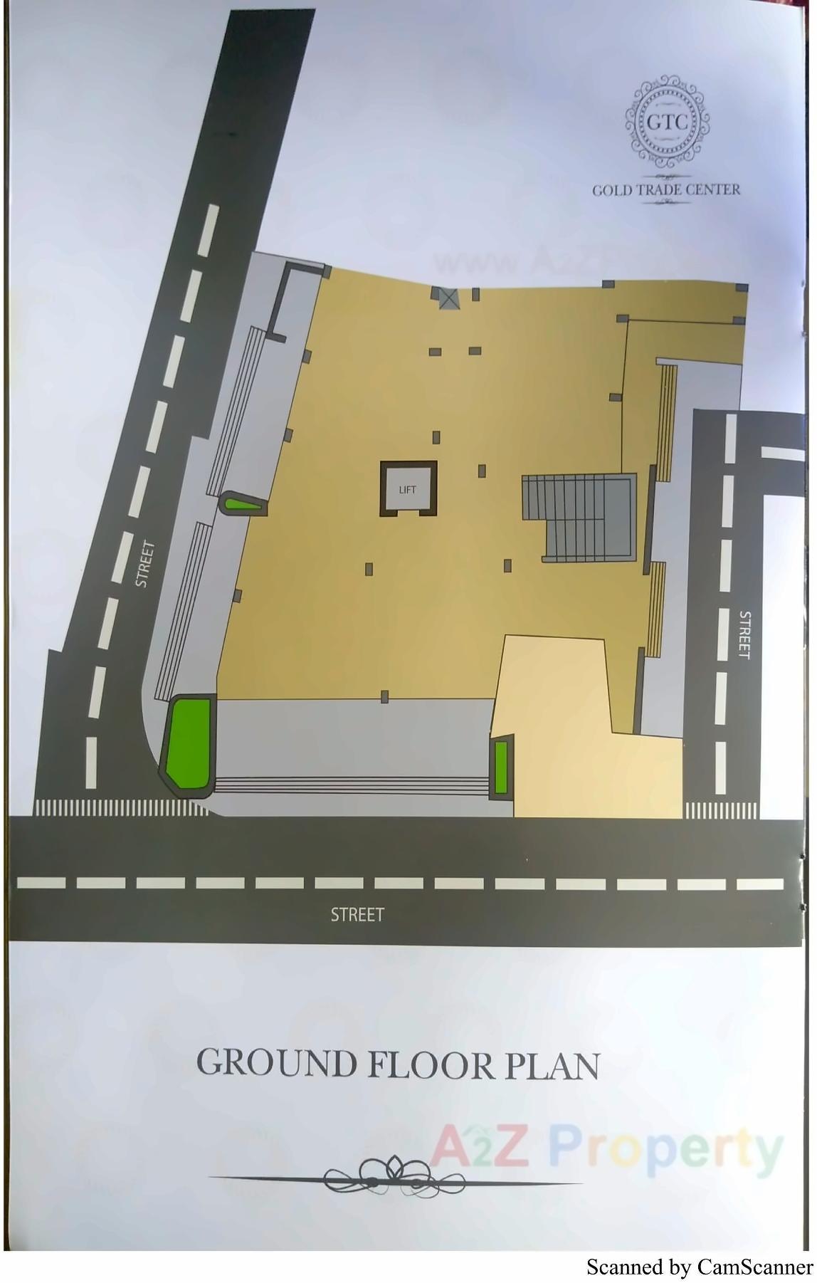 Layout of real estate project Gold Trade Center located at Rajkot, Rajkot, Gujarat